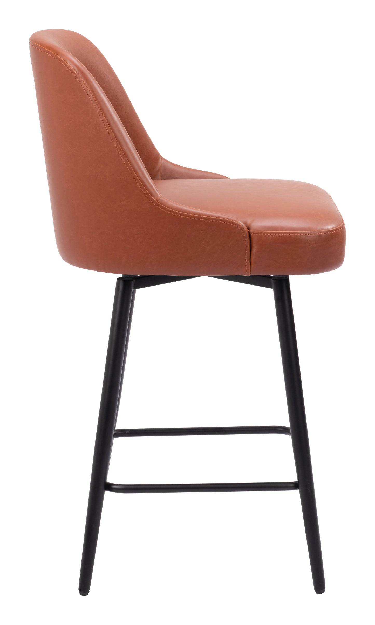 Keppel Swivel Counter Stool - Brown Sleek and Comfortable Swivel Stool for Modern Kitchens and Dining Areas