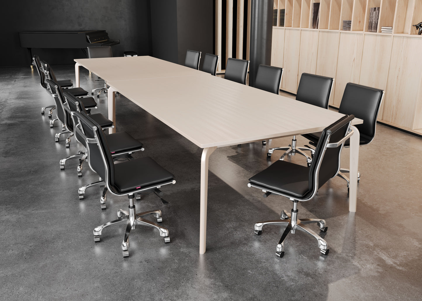Lider Plus Armless Office Chair Black - Sleek & Comfortable Armless Office Chair with a Modern Black Upholstery for a Professional Look