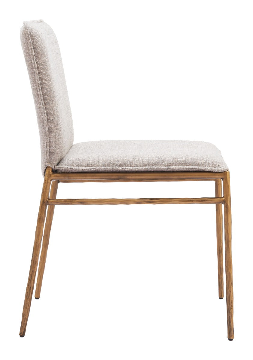 Nordvest Dining Chair Beige & Gold β Stylish Beige & Gold Dining Chair for Sophisticated Dining Rooms