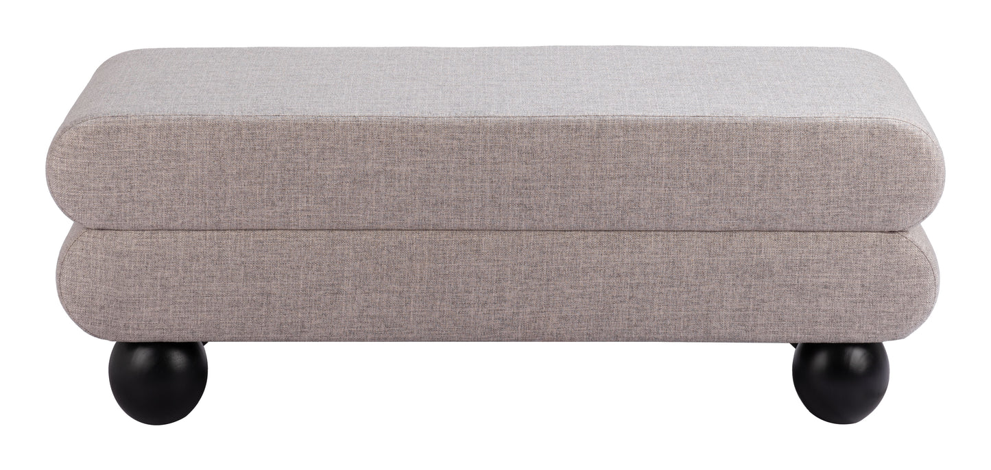Davao Bench - Gray Elegant and Functional Upholstered Bench for Modern Living Spaces