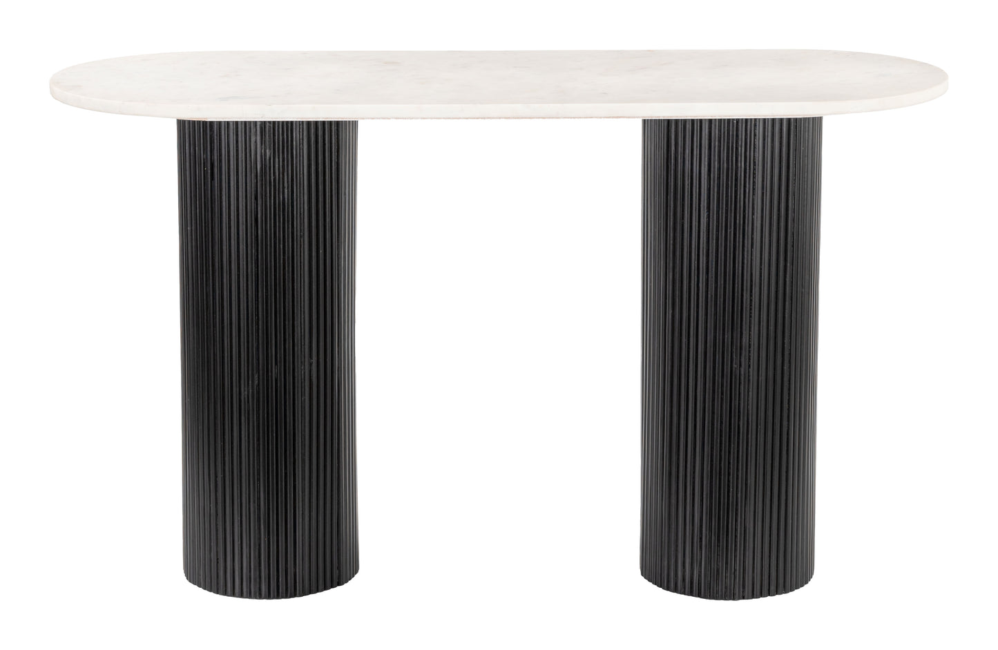 Izola Console Table White & Black β Modern and Chic Two-Tone Accent for Entryway or Living Room