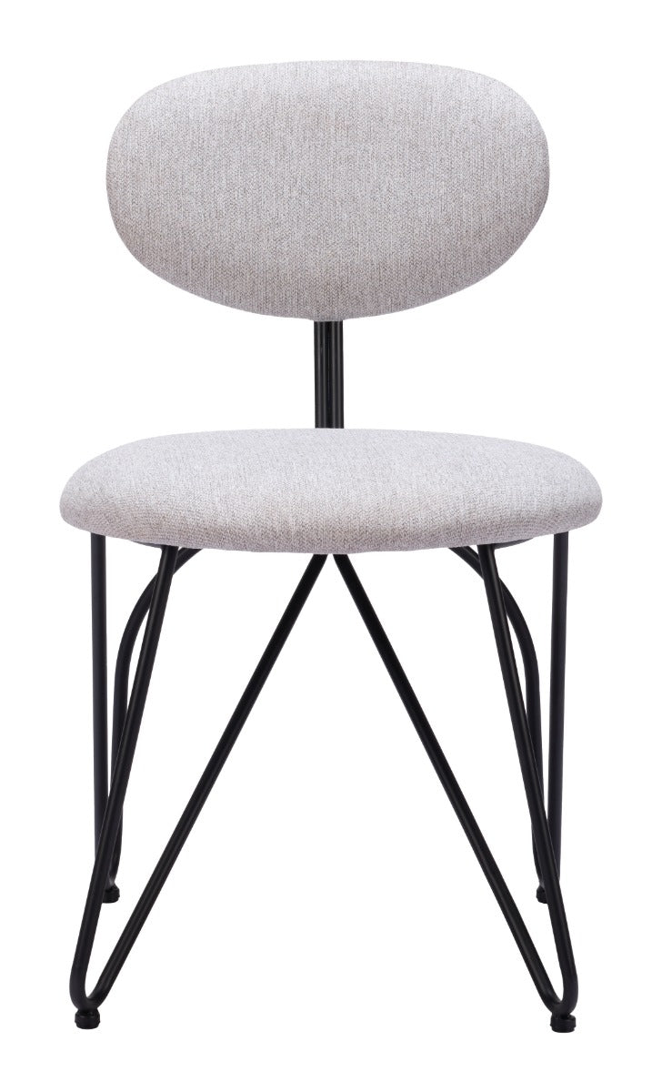 Novi Dining Chair Set of 2 - Dove Gray Modern Upholstered Chairs for Stylish Dining Spaces