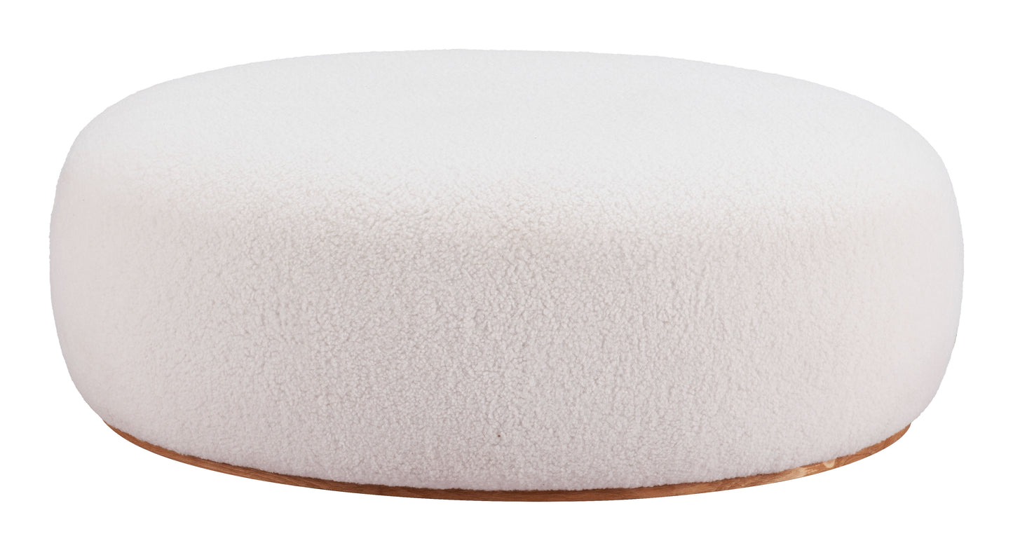 Amber Ottoman - Cream Elegant and Versatile Upholstered Ottoman for Stylish Living Spaces