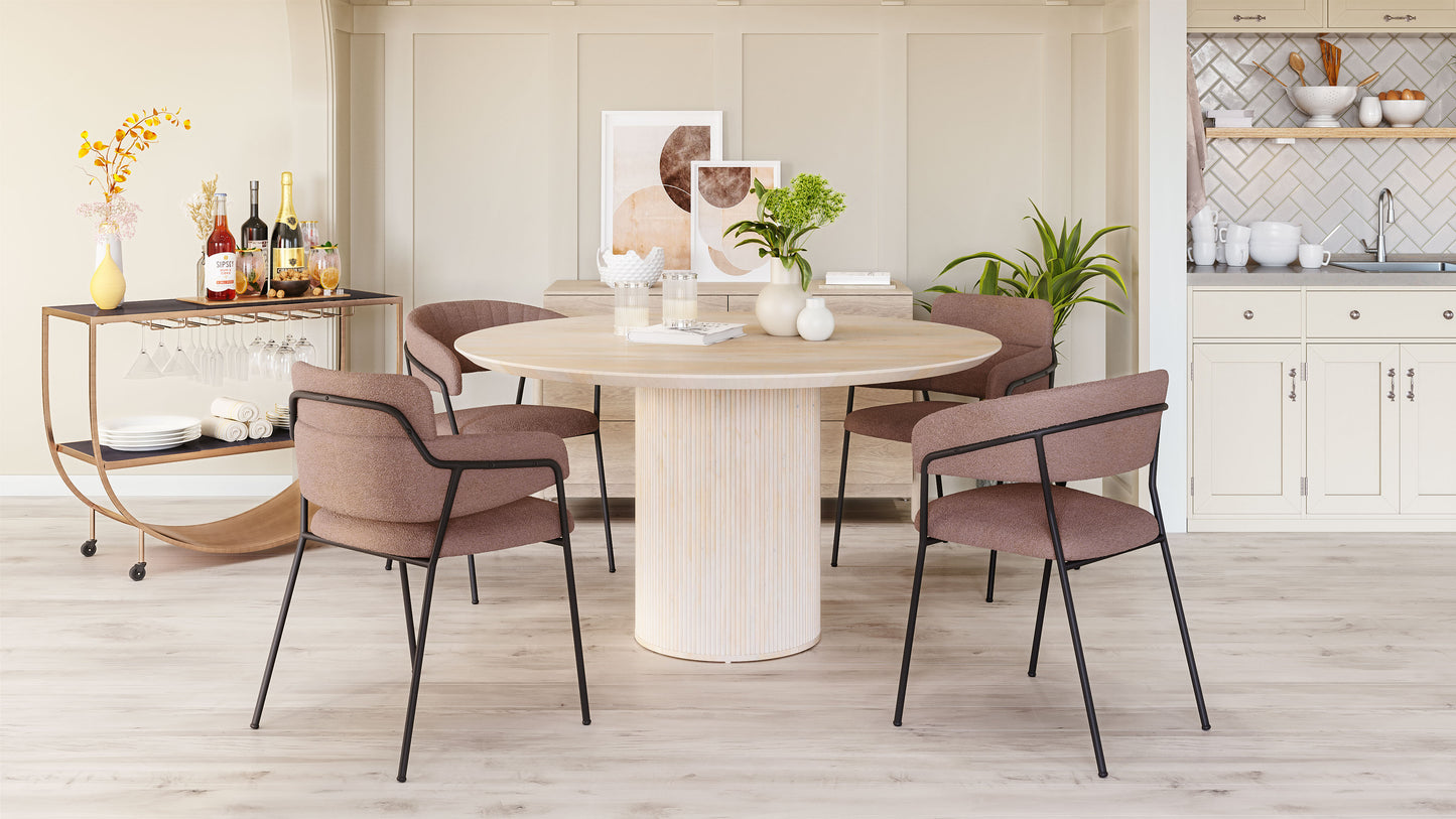 Izola Dining Table - Natural Sleek and Elegant Dining Table for Modern Dining Spaces