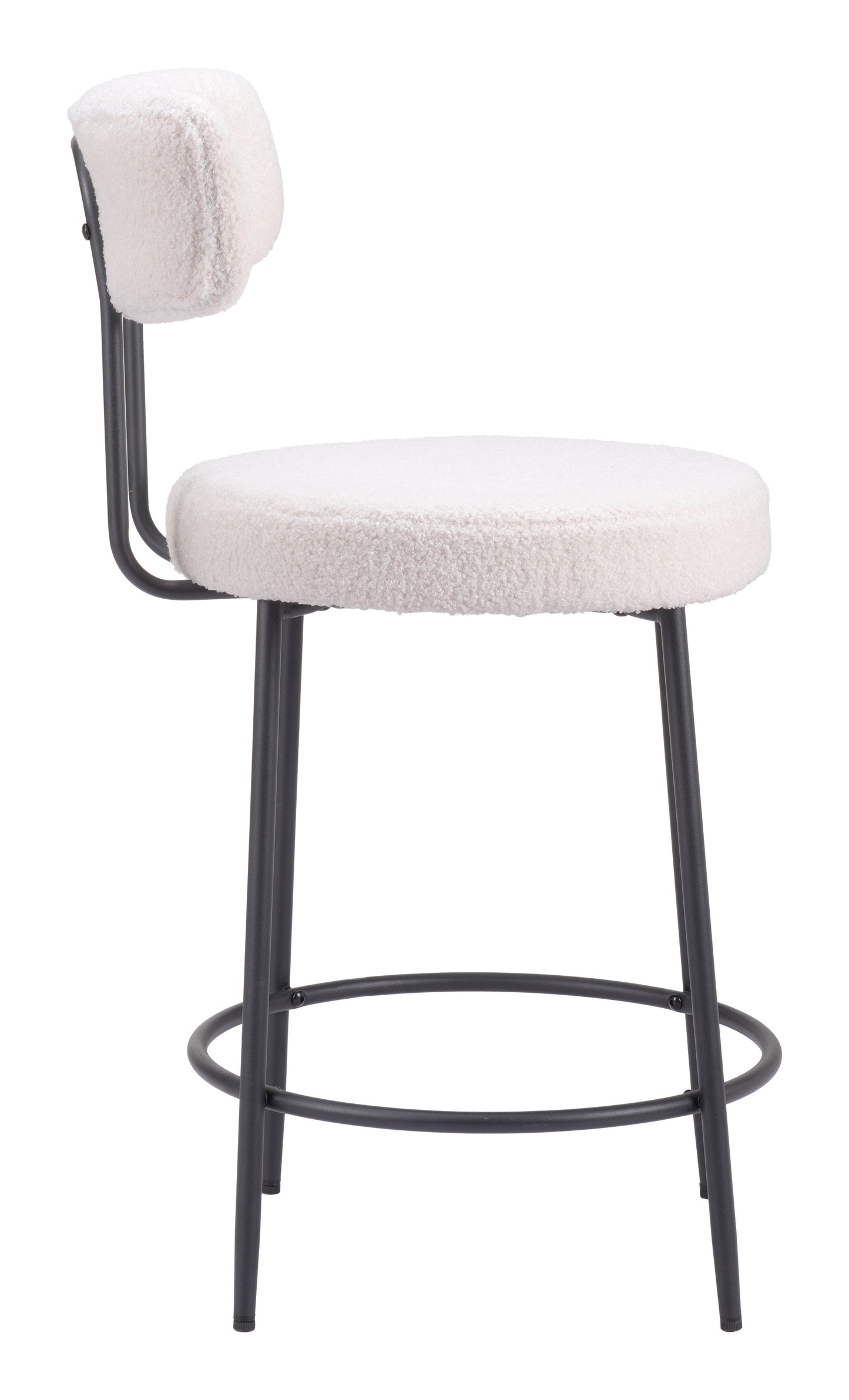 Blanca Counter Stool Set of 2 - Elegant Ivory Design for Modern Kitchens and Dining Spaces