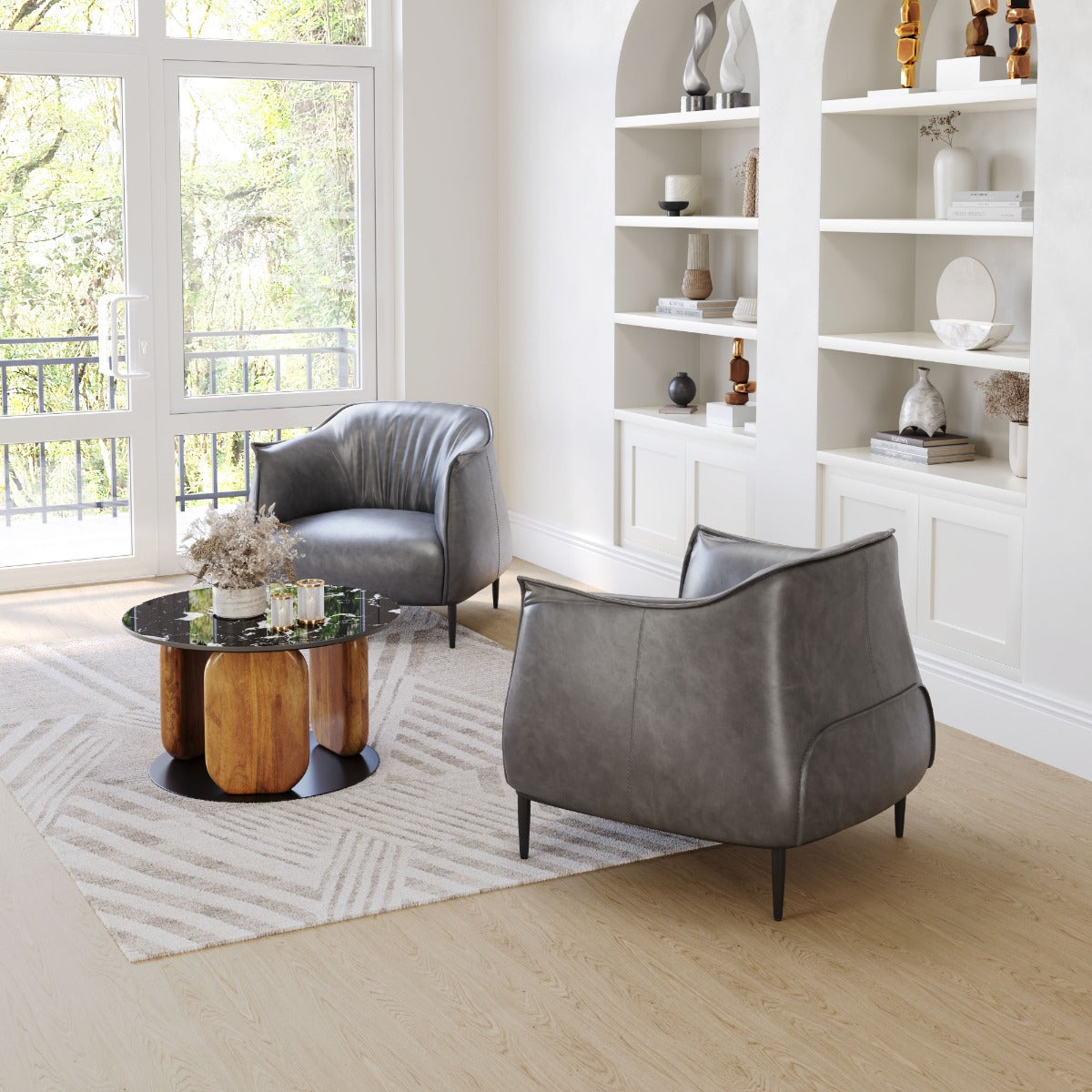 Julian Accent Chair - Gray Stylish and Comfortable Upholstered Chair for Modern Living Spaces