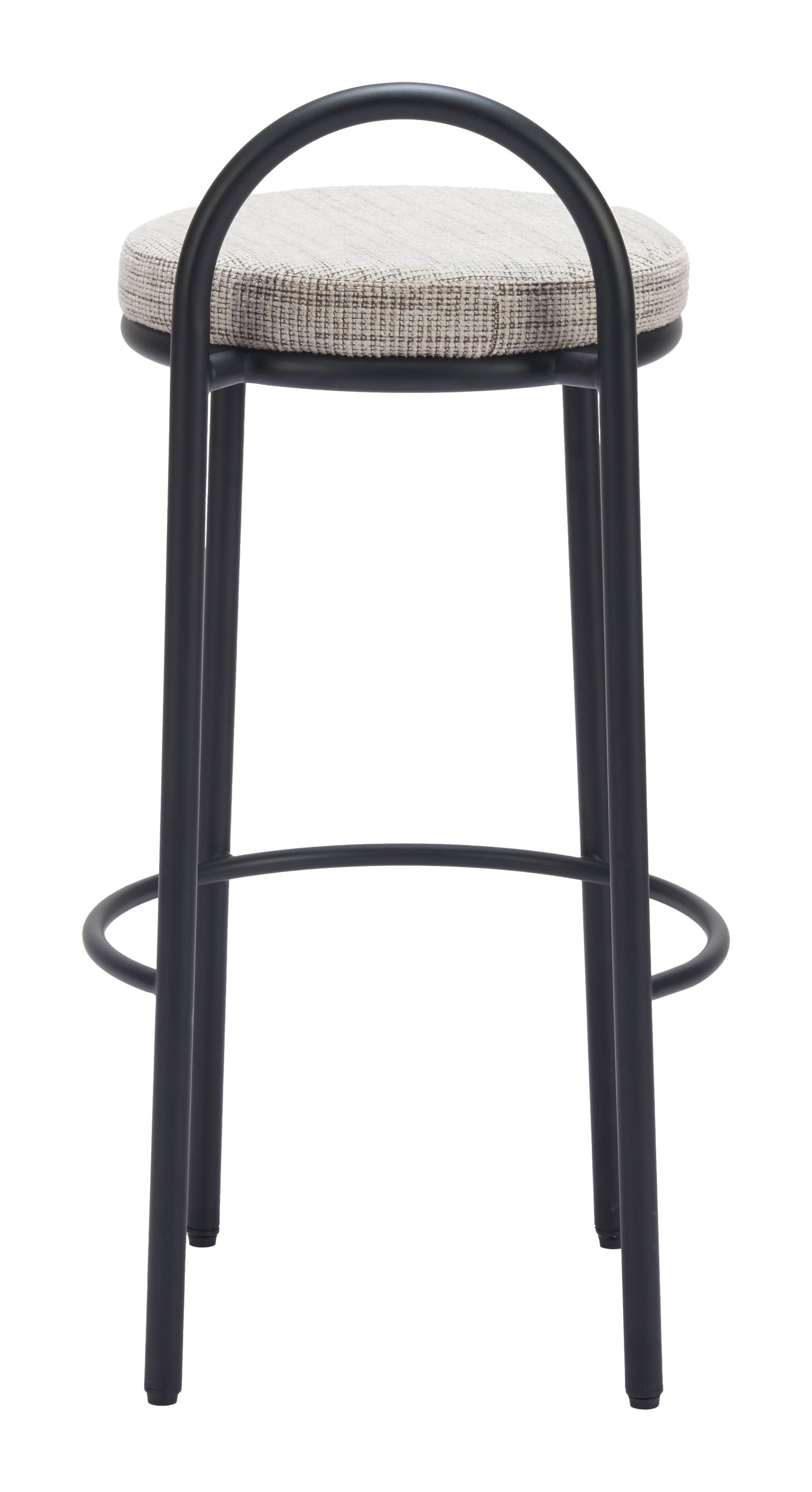 Sisal Barstool Set of 2 - Beige Tweed Elegant Upholstered Barstools for Modern Kitchens and Bars