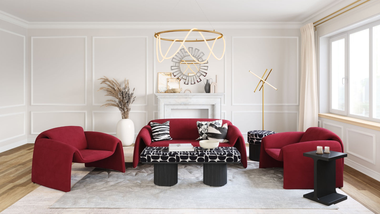Horten Accent Chair - Red Bold and Comfortable Accent Chair for Modern Living Spaces