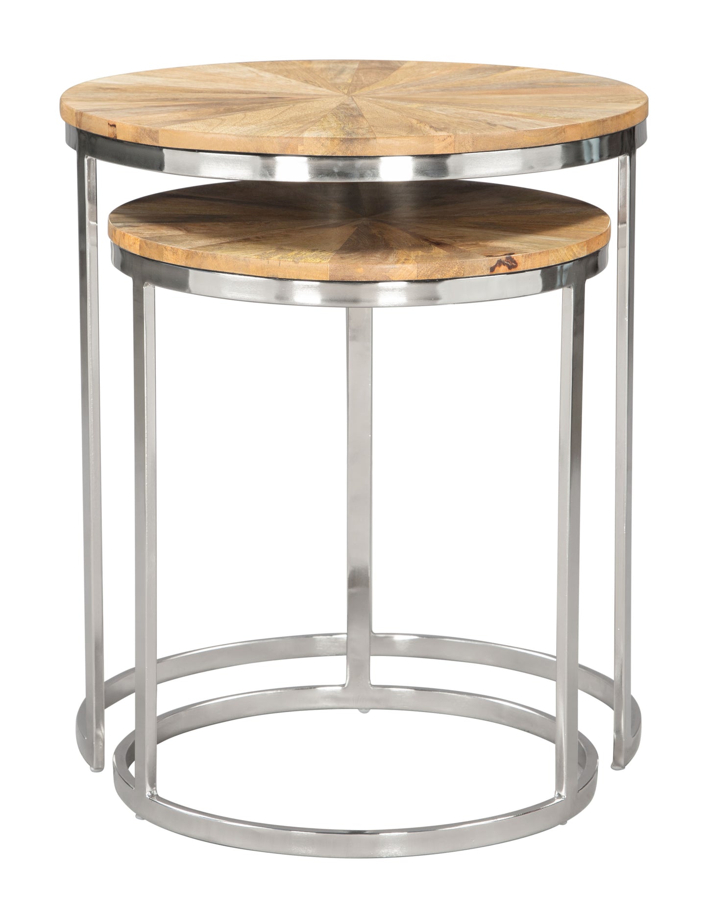 Bari Nesting Table Set (2-Piece) - Chic Natural Design for Versatile Home Decor