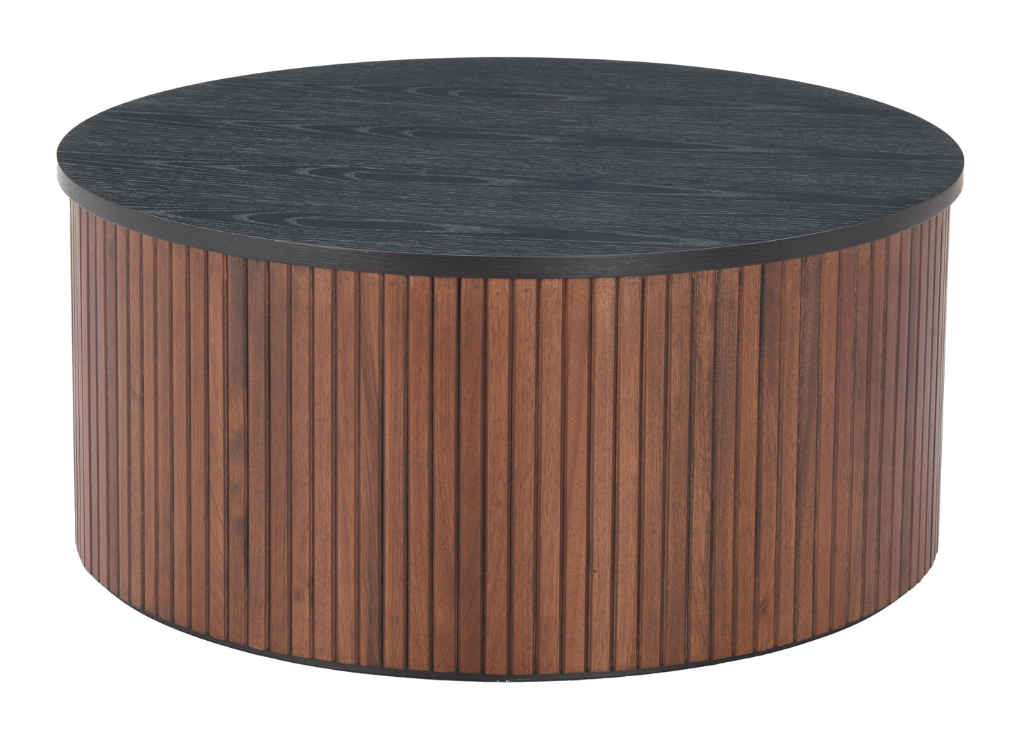 Nejaus Coffee Table Black & Walnut – Contemporary Black & Walnut Coffee Table for Chic Living Room Décor