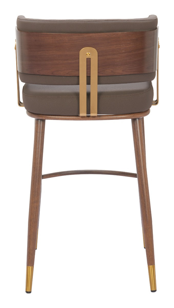 Brew Barstool (Set of 2) Brown & Walnut β Stylish and Durable Brown & Walnut Barstools for Contemporary Kitchens or Bars