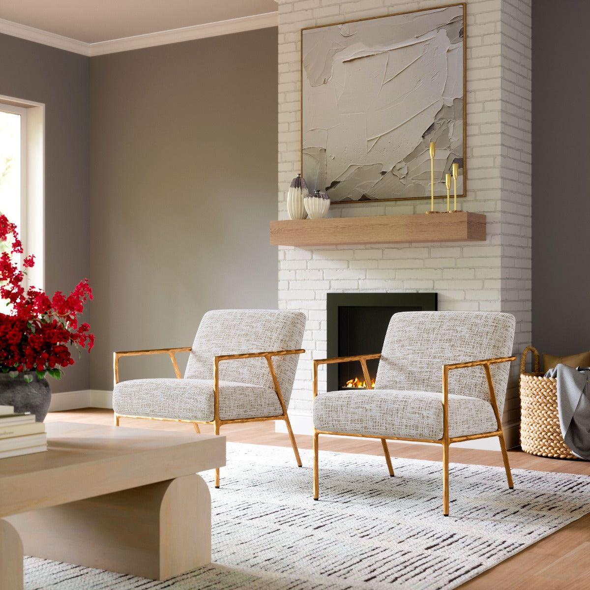 Norrebro Accent Chair Beige Frost β Elegant Beige Frost Accent Chair for Sophisticated Home Interiors