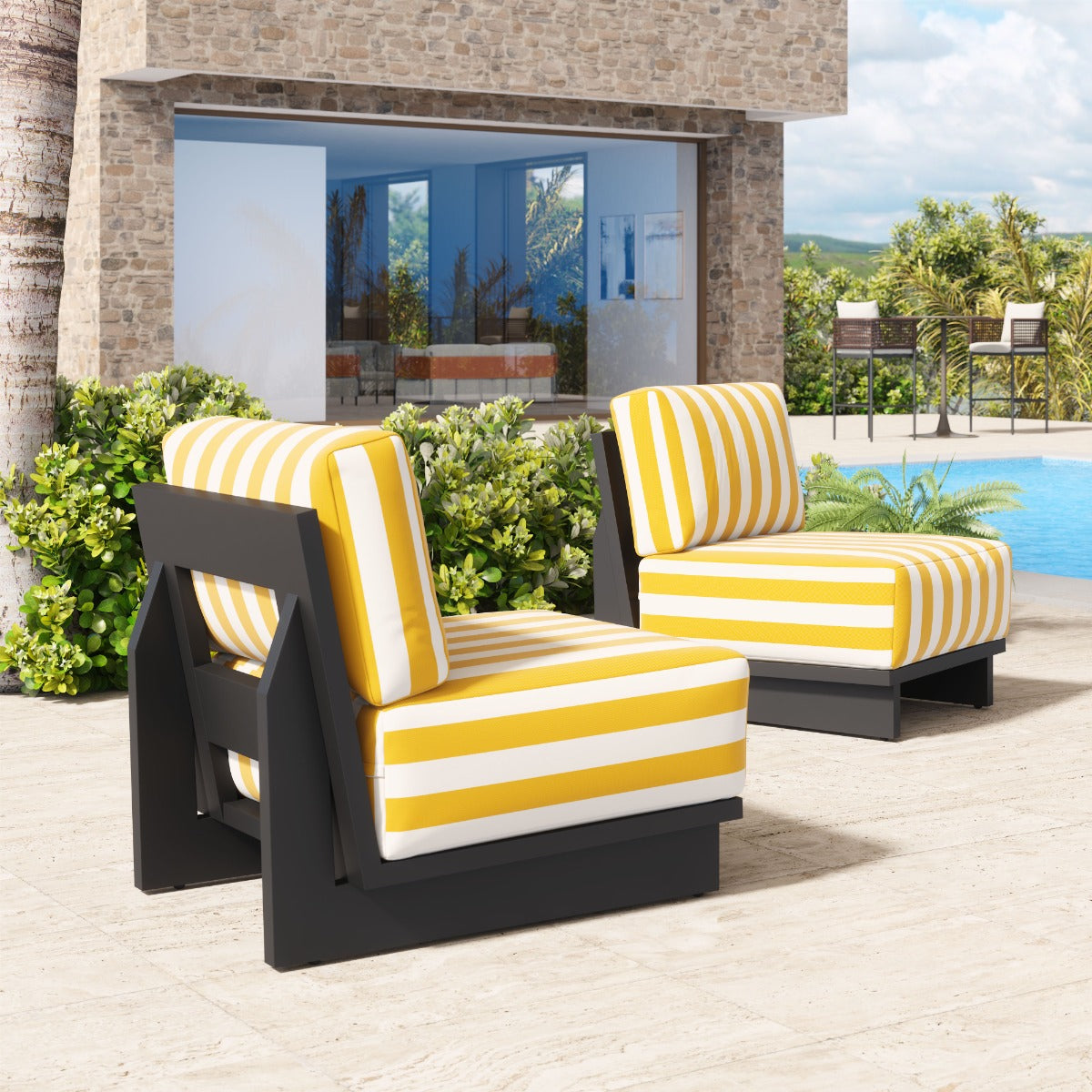 Shoreline Accent Chair Yellow - Bright & Cheerful Accent Chair with a Vibrant Yellow Upholstery for a Fresh, Bold Touch