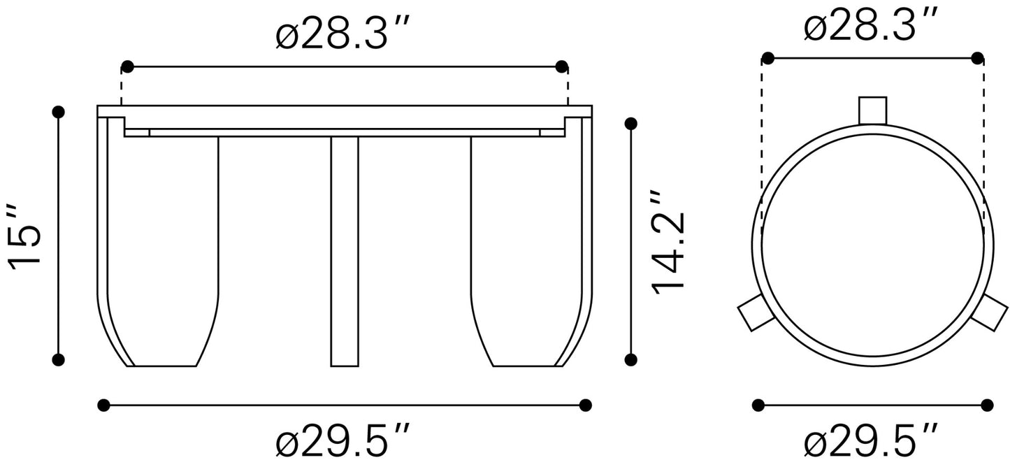 Nador Coffee Table - Natural Elegant and Stylish Coffee Table for Modern Living Rooms