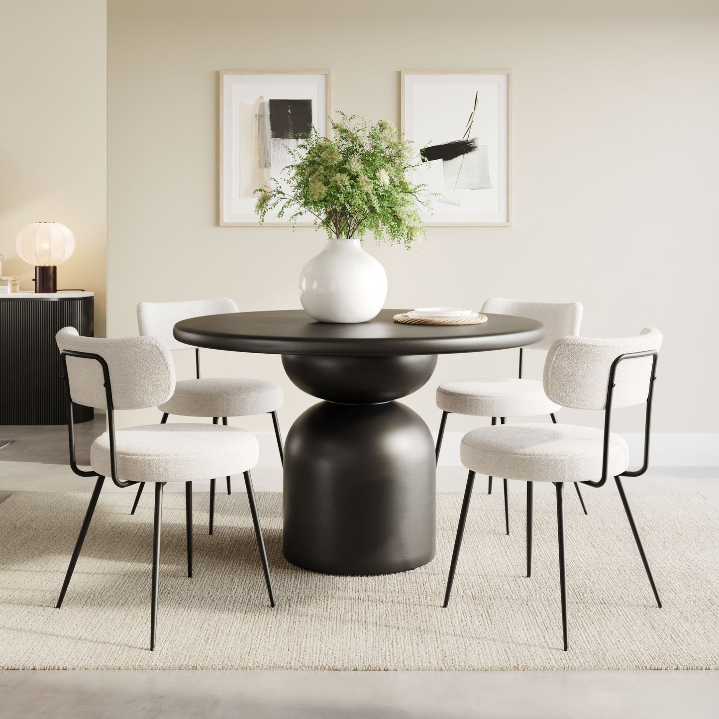 Blanca Dining Chair Set of 2 - Chic Ivory Design for Elegant Dining Rooms and Spaces