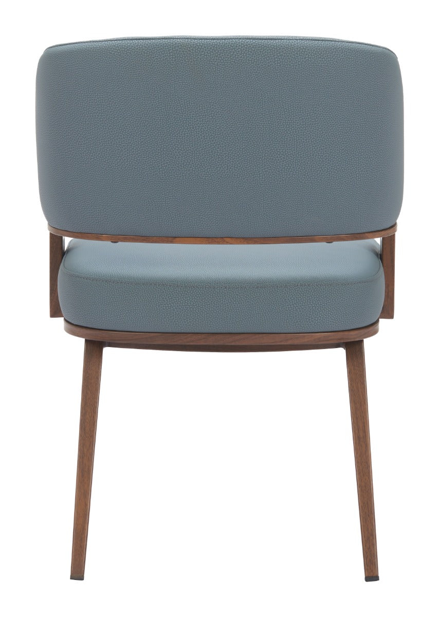 Poise Dining Chair (Set of 2) Azure Gray & Walnut β Elegant and Comfortable Azure Gray & Walnut Dining Chairs for Modern Dining Rooms