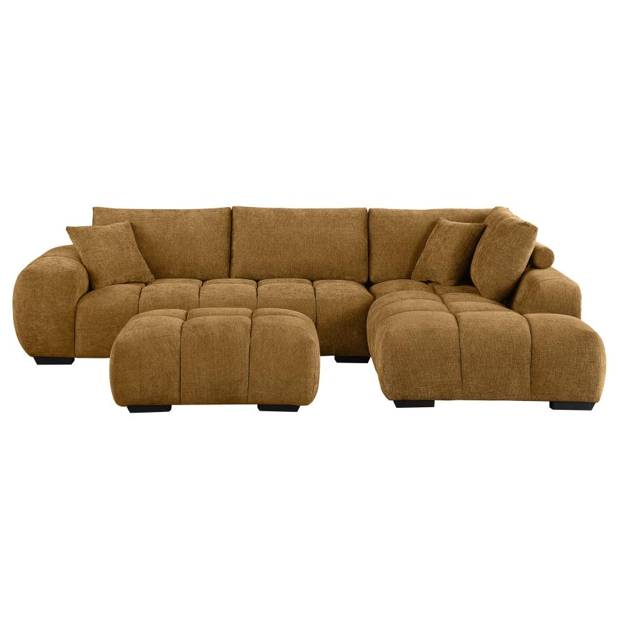 Camacho Sectional Sofa & Ottoman β Amber Upholstered Comfort in Style