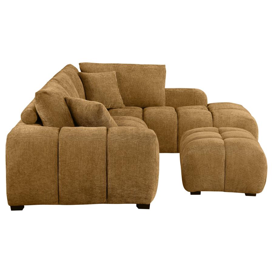 Camacho Sectional Sofa & Ottoman β Amber Upholstered Comfort in Style