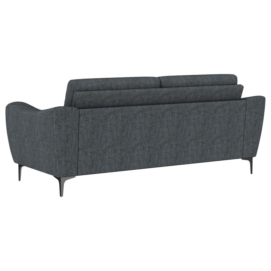 Nolan 2-Piece Charcoal Upholstered Sofa Set – Modern Comfort & Style for Living Rooms