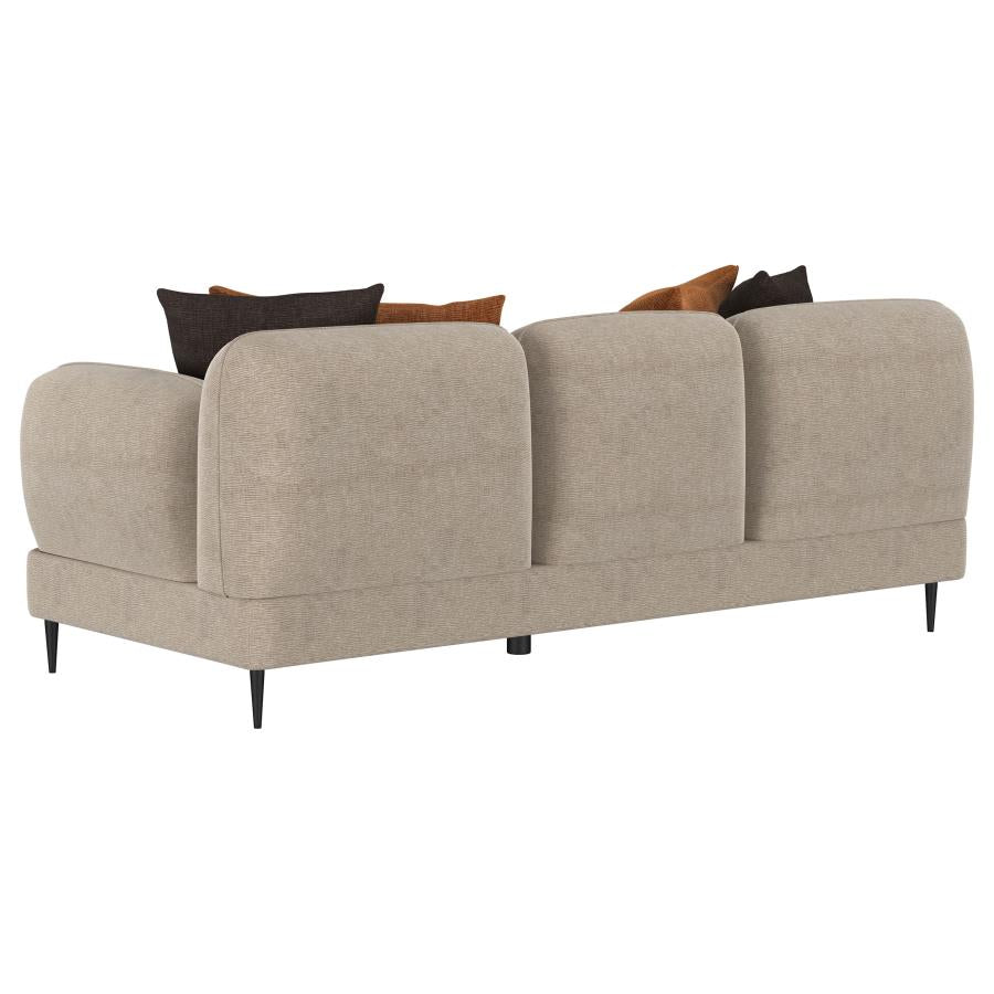 Jade 2-Piece Latte Chenille Upholstered Sofa Set – Comfortable Modern Living Room Seating