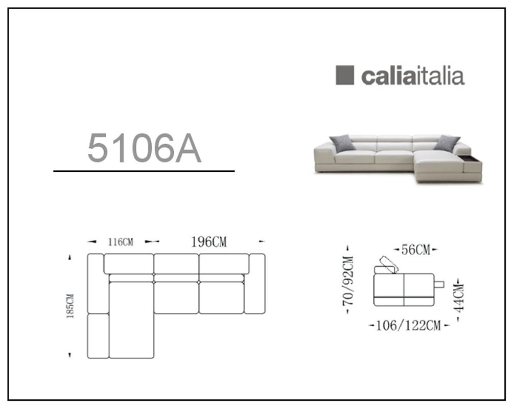 Divani Casa Pella Mini - Modern Black Leather Right Facing Sectional Sofa