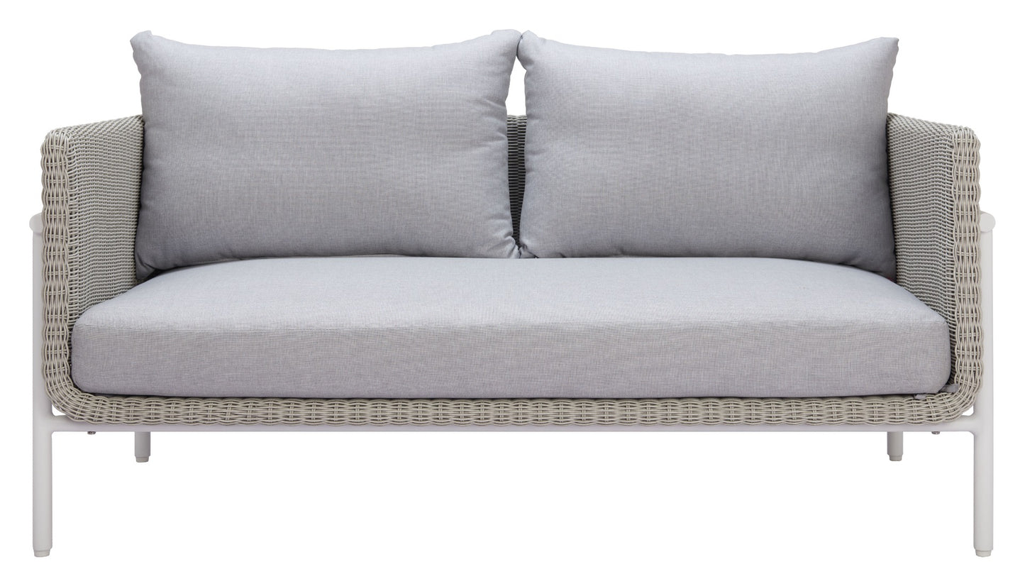 Frais Loveseat Gray - Elegant & Cozy Loveseat with a Soft Gray Upholstery for a Modern, Sophisticated Look