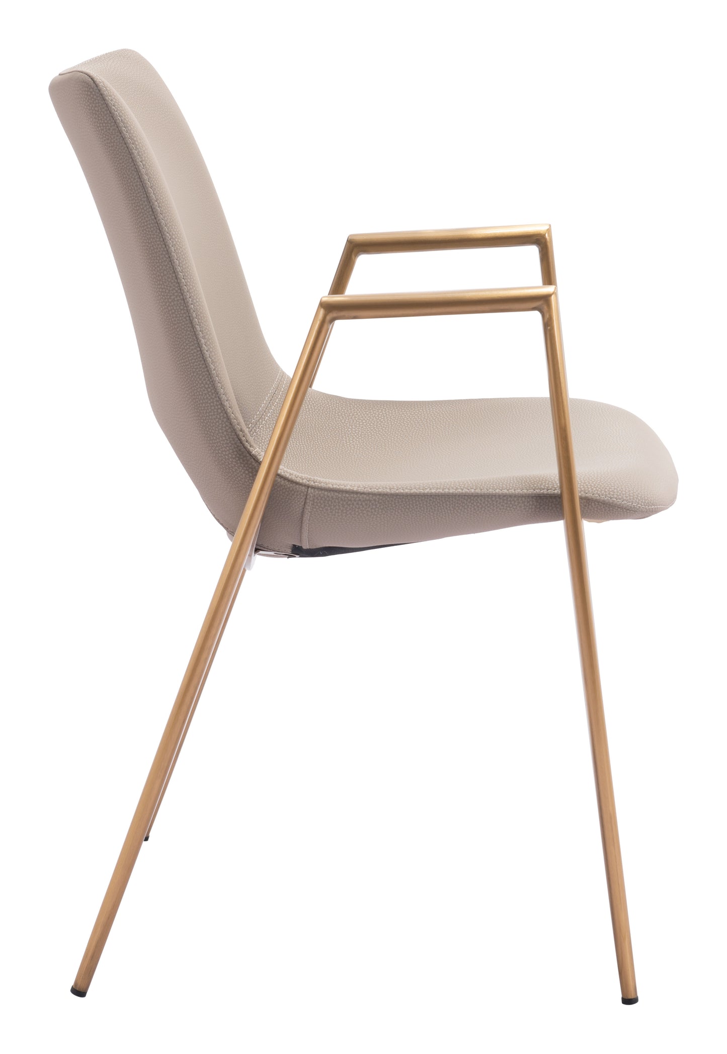 Desi Dining Chair Set of 2 - Elegant Beige & Gold Design for Stylish Dining Rooms and Spaces
