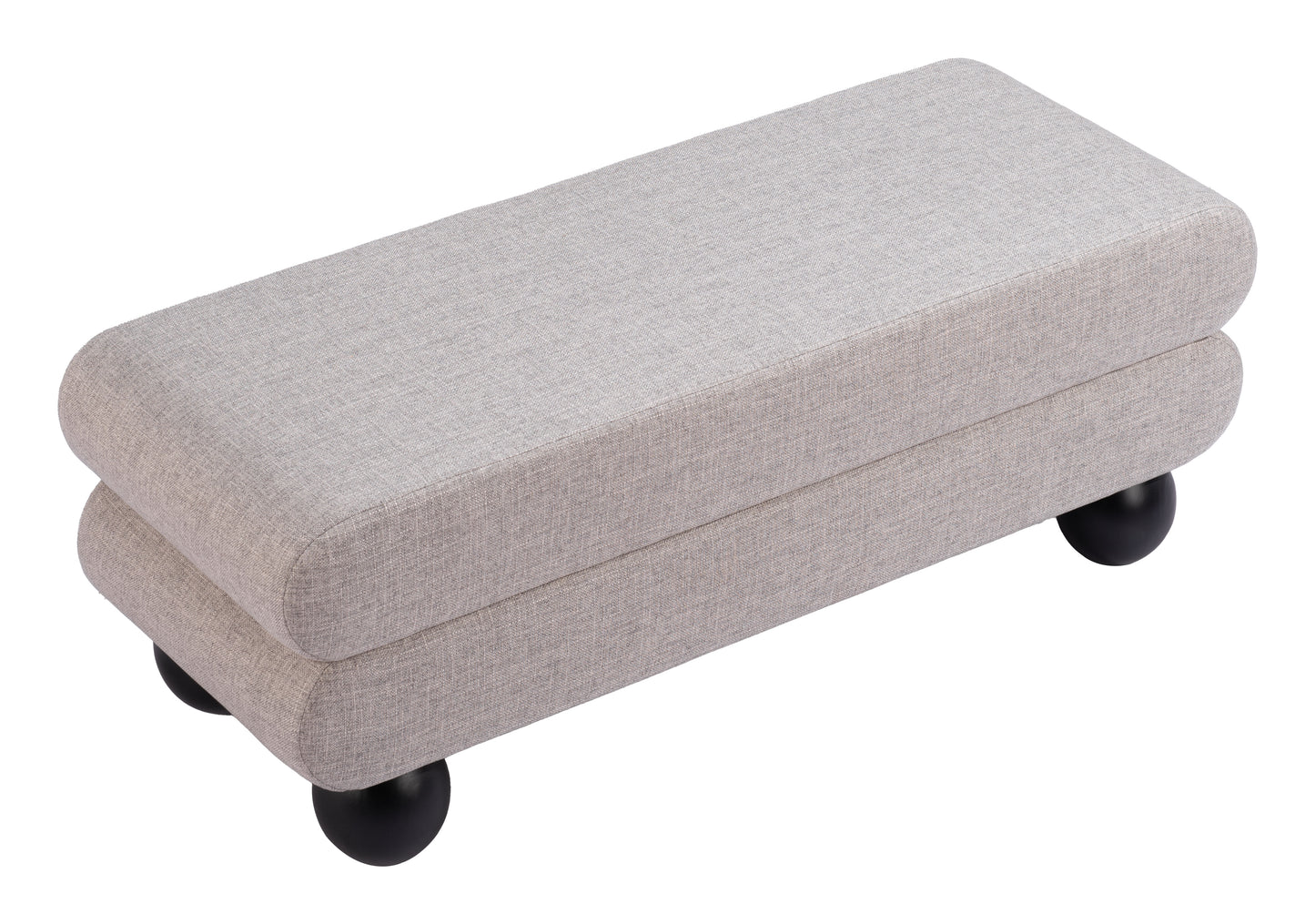 Davao Bench - Gray Elegant and Functional Upholstered Bench for Modern Living Spaces