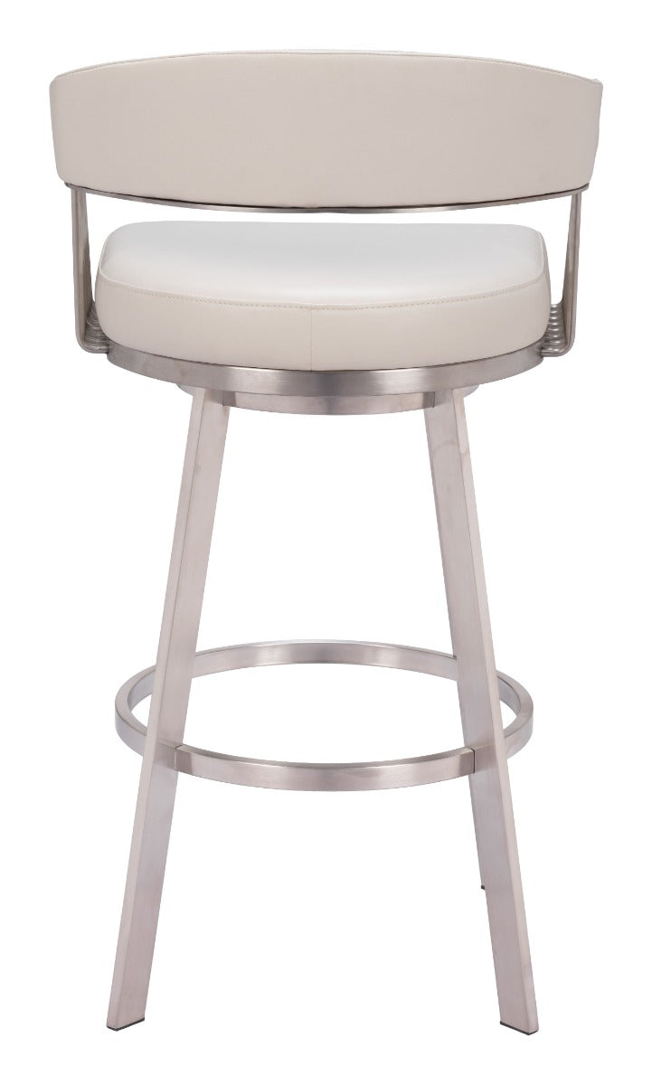 Bantry Swivel Barstool - White Stylish and Comfortable Swivel Barstool for Modern Kitchens and Bars