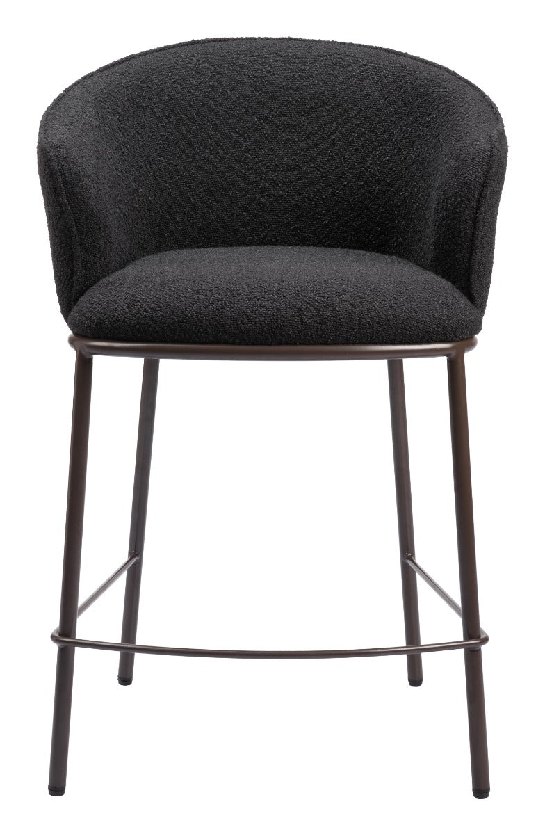 Essen Counter Stool - Black & Bronze Elegant and Stylish Counter Stool for Contemporary Kitchens and Dining Spaces
