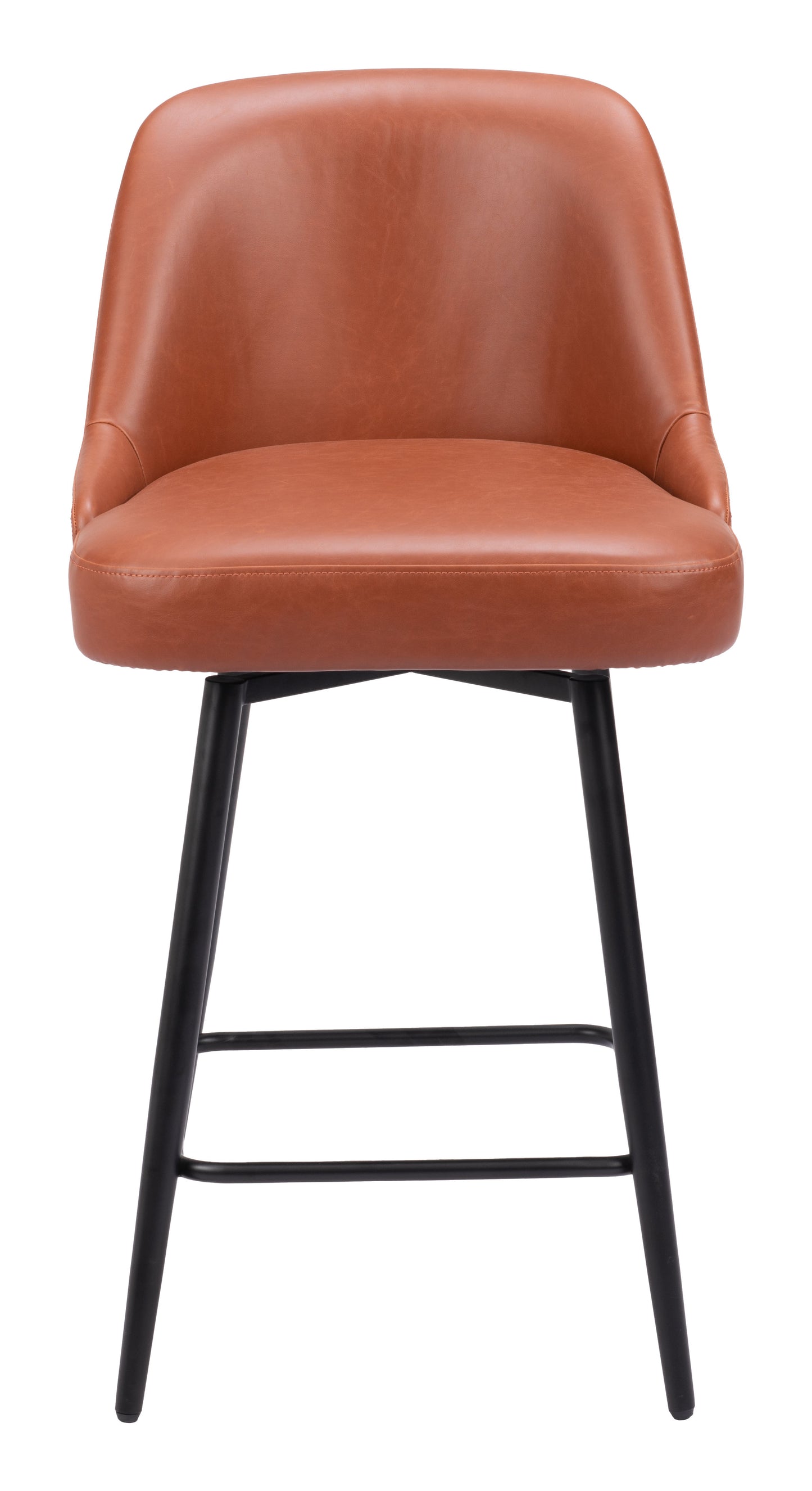 Keppel Swivel Counter Stool - Brown Sleek and Comfortable Swivel Stool for Modern Kitchens and Dining Areas