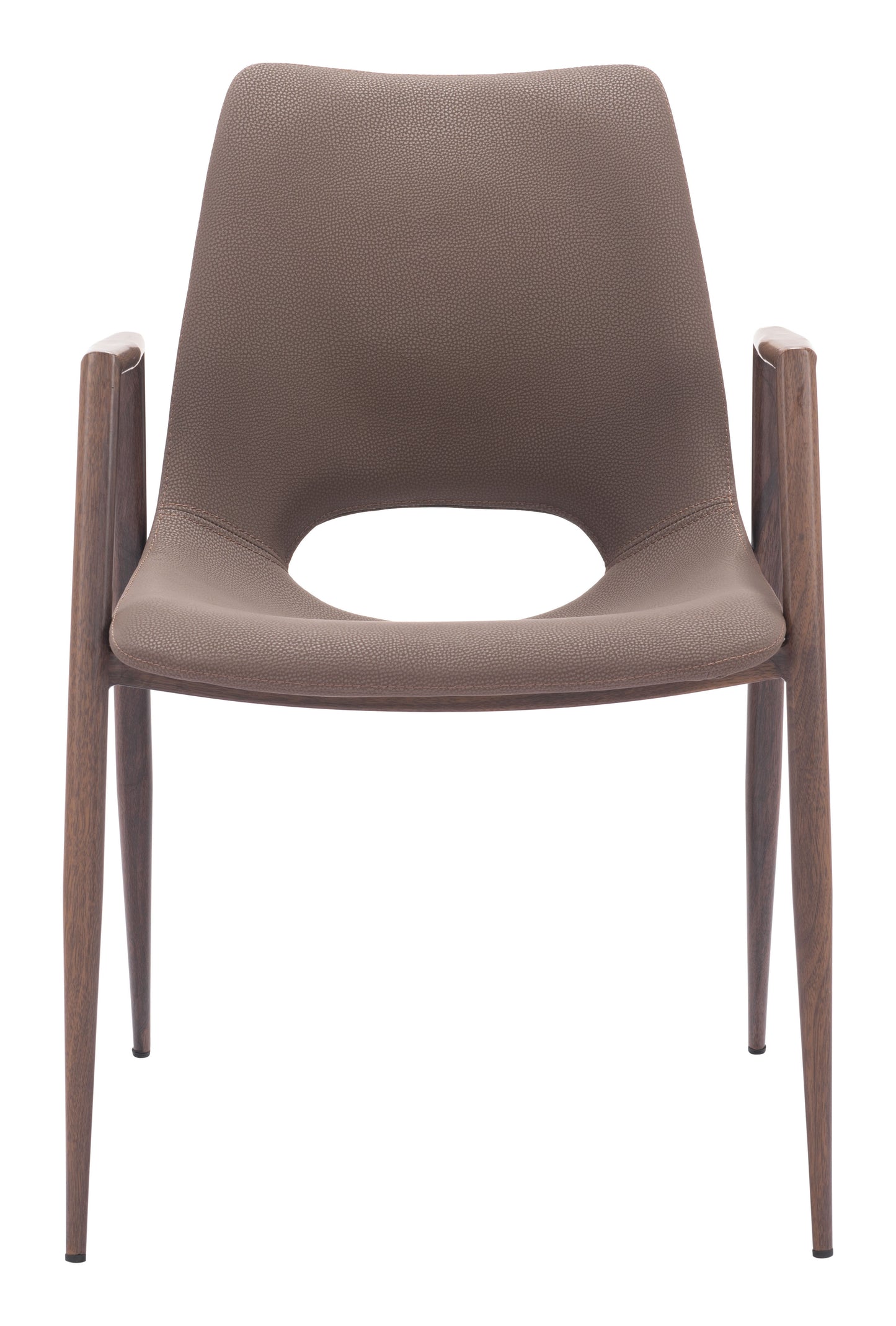 Desi Dining Chair Set of 2 - Chic Brown & Walnut Design for Modern Dining Rooms and Spaces