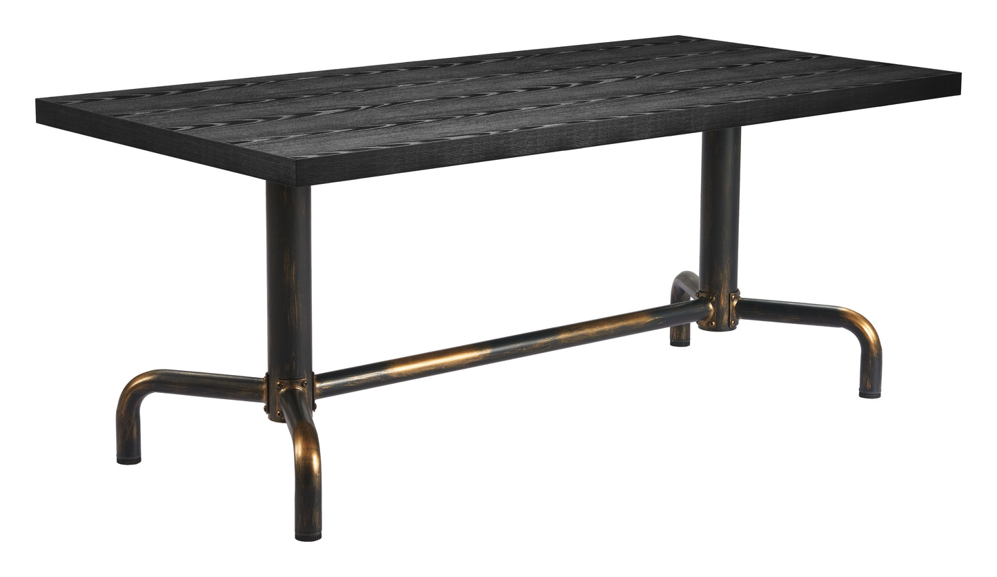 Neum Dining Table - Black Sleek and Modern Dining Table for Contemporary Dining Rooms