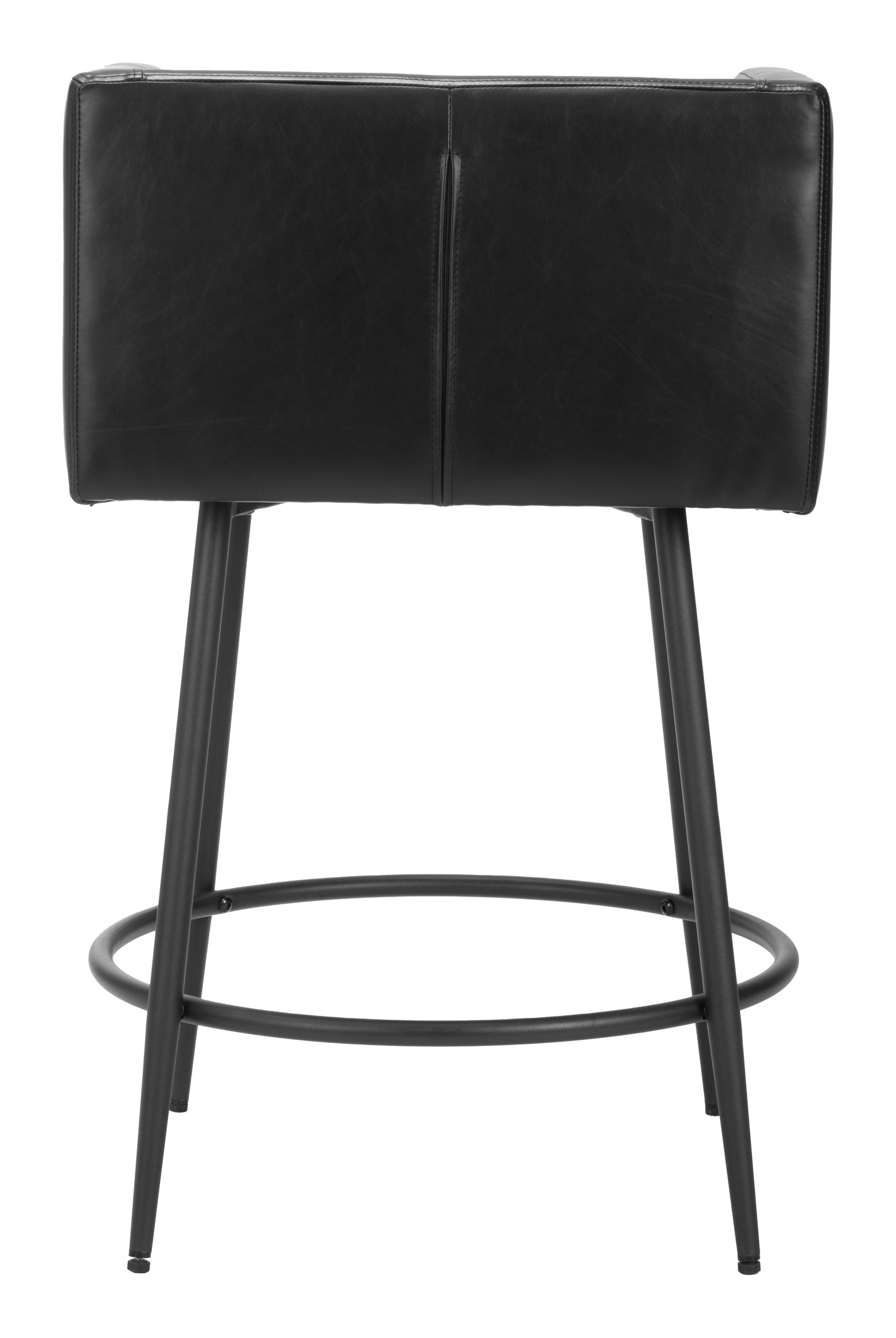 Horbat Counter Stool Set of 2 - Black Modern and Stylish Upholstered Stools for Contemporary Kitchens and Dining Spaces