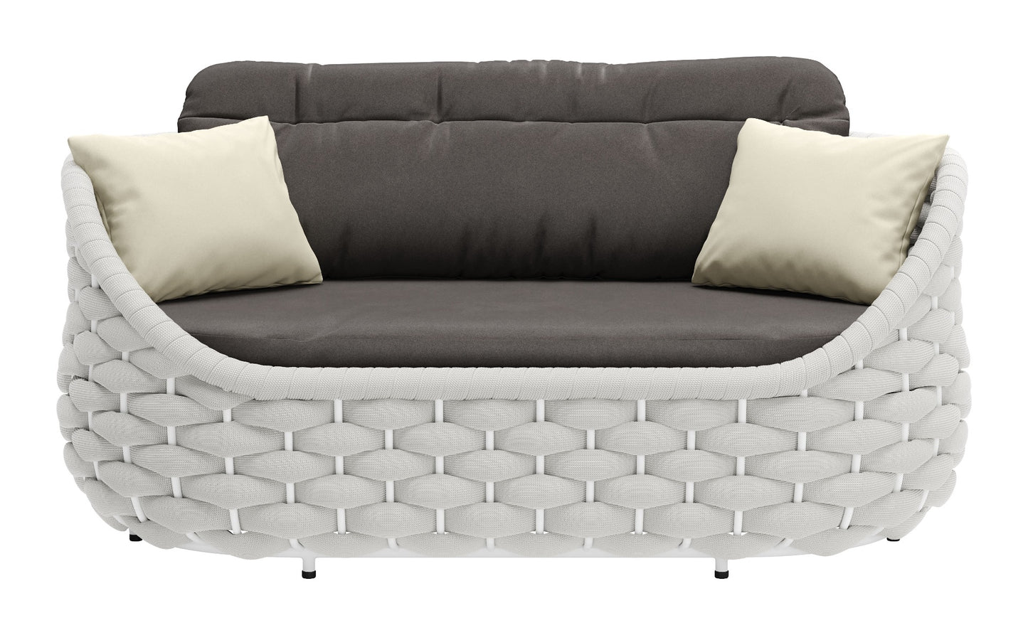 Coral Reef Loveseat Gray - Stylish & Comfortable Loveseat with a Soft Gray Upholstery for a Relaxing, Modern Look
