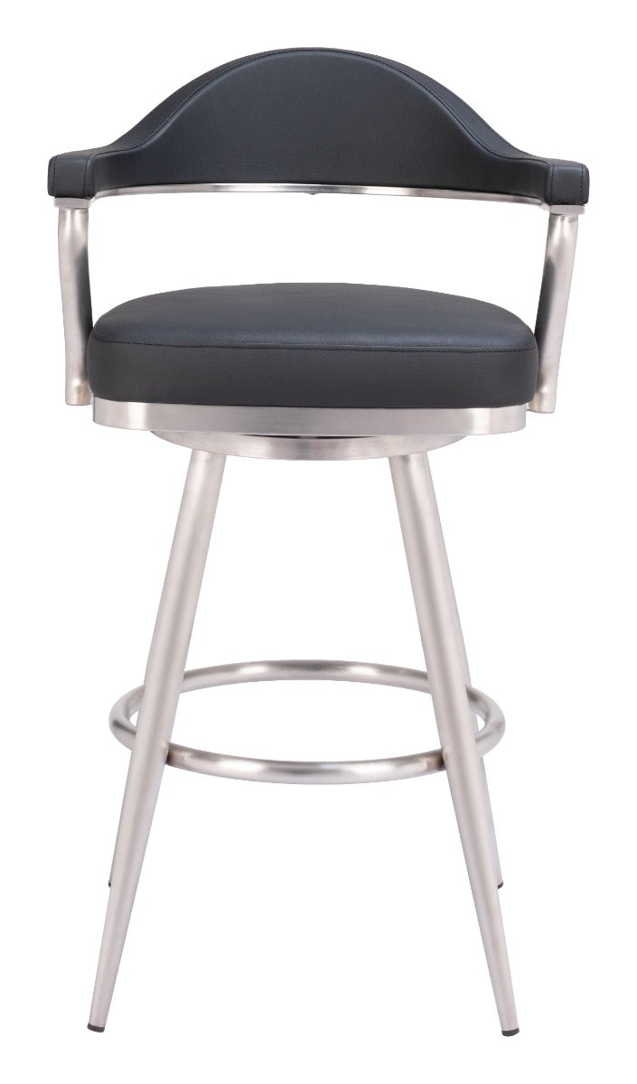 Vagur Swivel Barstool - Black Modern and Stylish Swivel Barstool for Contemporary Kitchens and Bars
