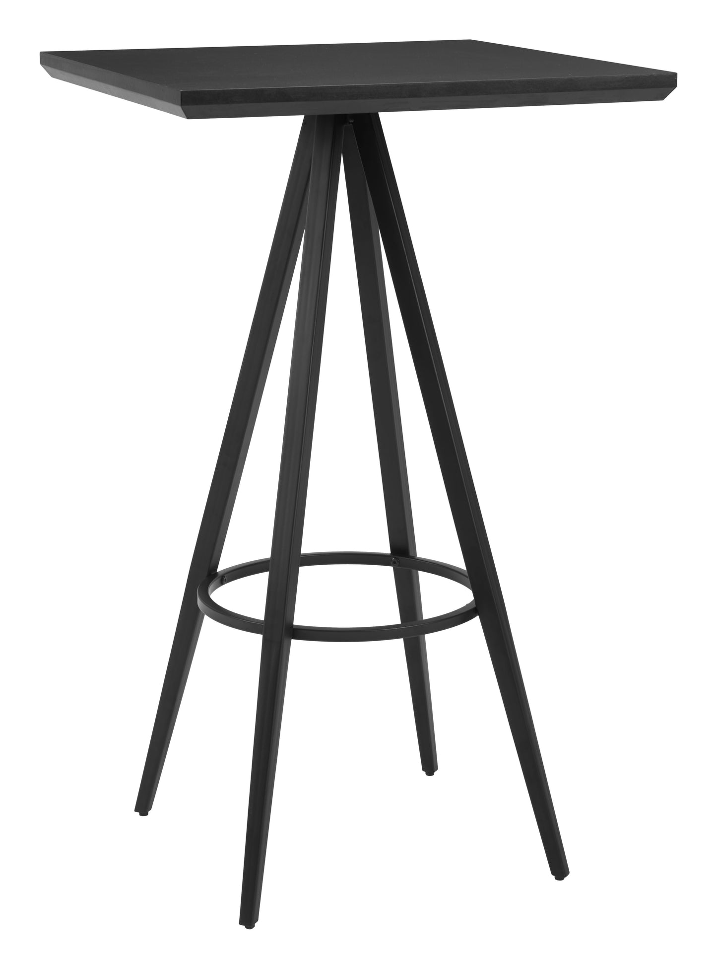 Tinos Bar Table - Black Sleek and Modern Bar Table for Contemporary Home Bars and Dining Spaces