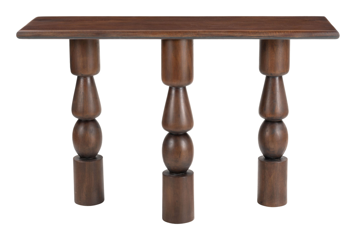 Split Console Table - Brown Stylish and Modern Console Table for Contemporary Living Spaces