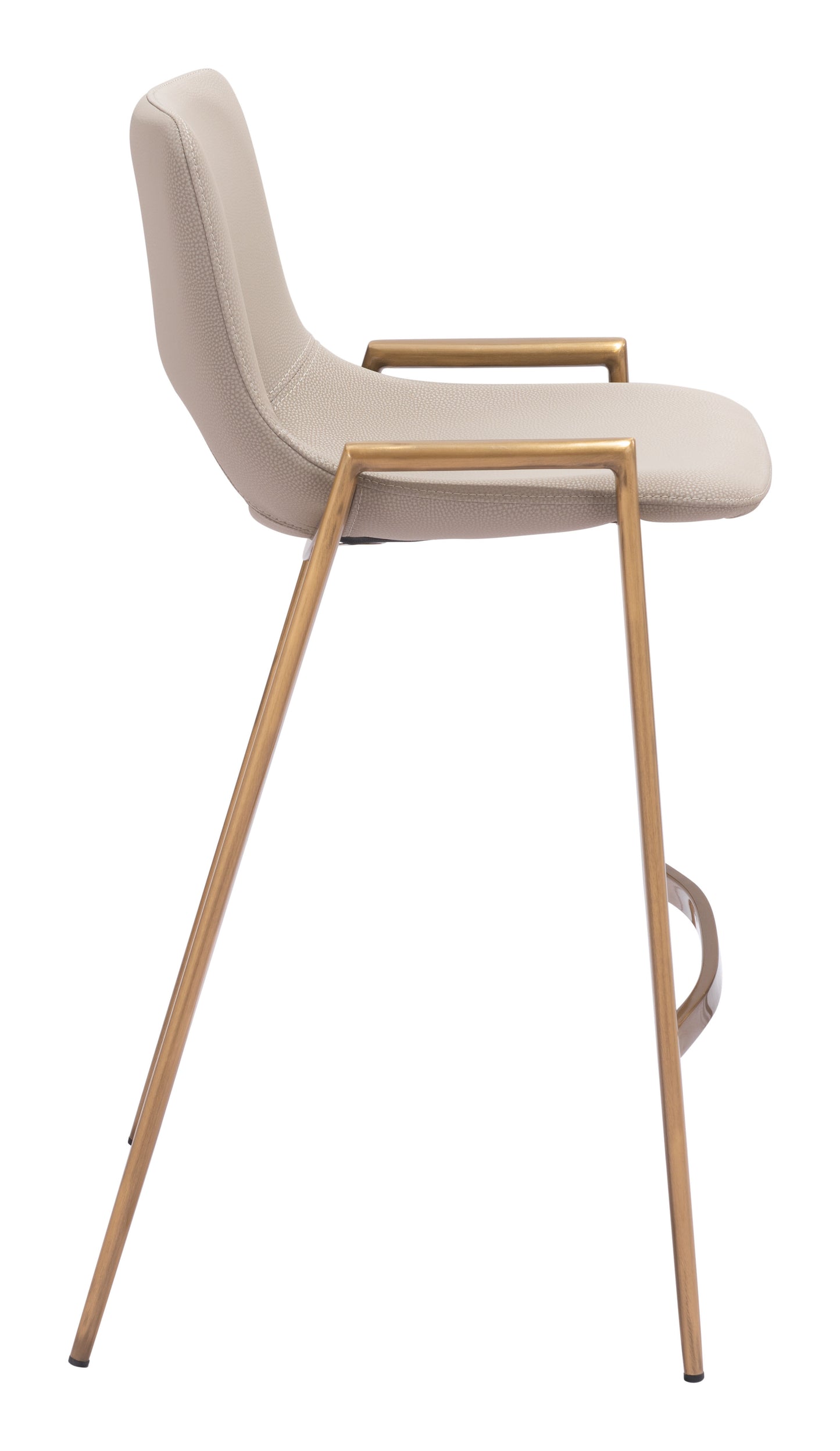 Desi Counter Stool Set of 2 - Chic Beige & Gold Design for Stylish Kitchens and Dining Areas