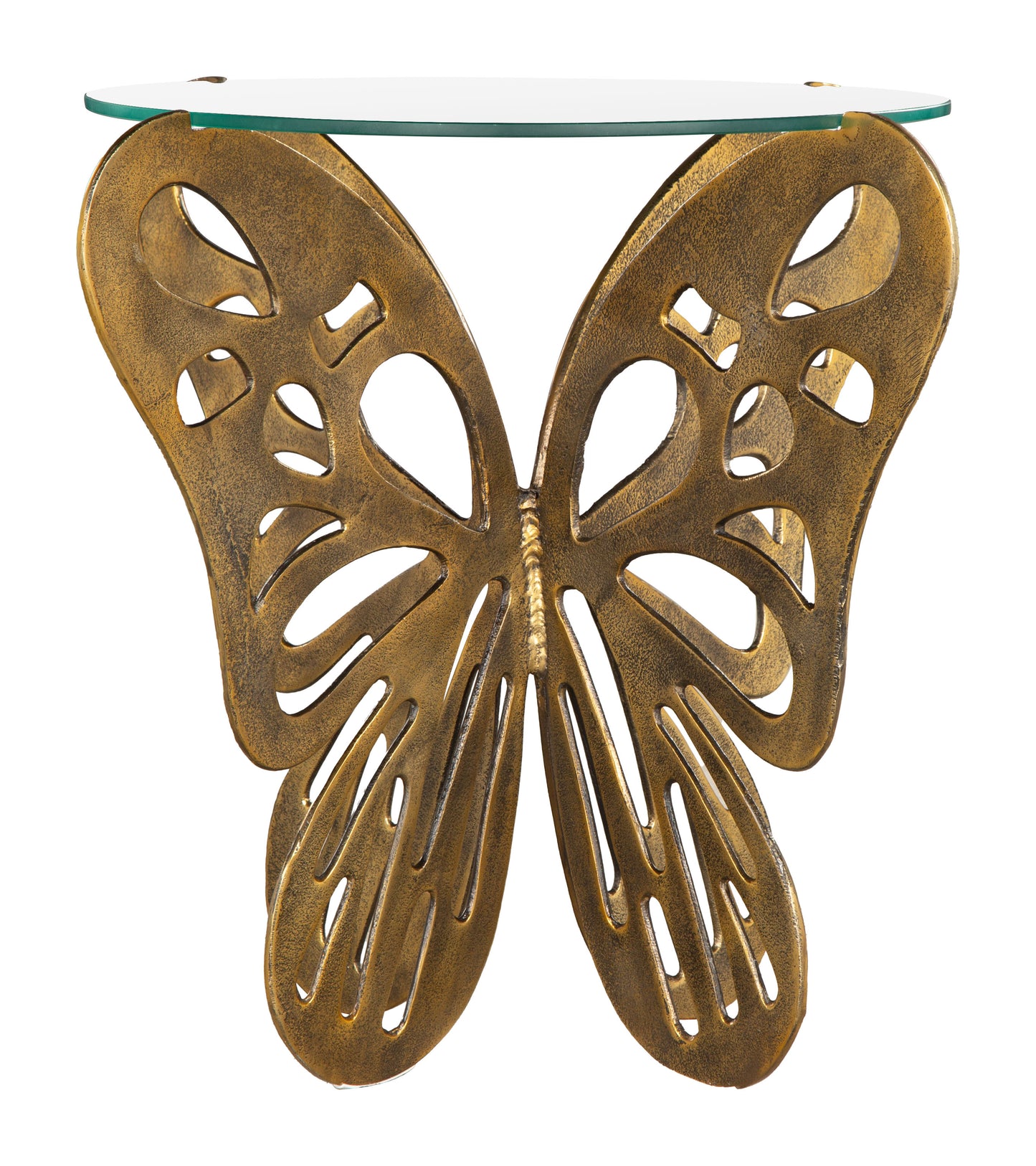 Motyl Accent Table Gold β Luxurious and Elegant Gold Accent Table for Living Room or Bedroom Decor