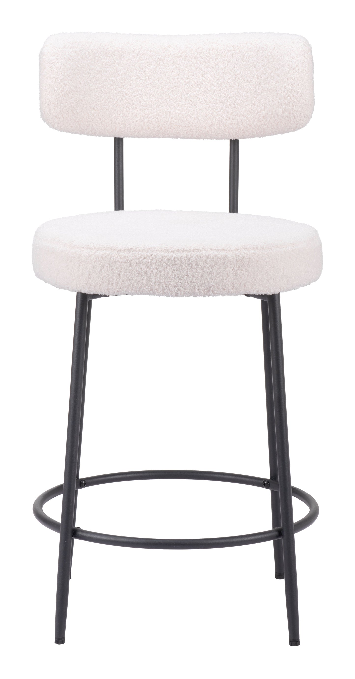 Blanca Counter Stool Set of 2 - Elegant Ivory Design for Modern Kitchens and Dining Spaces
