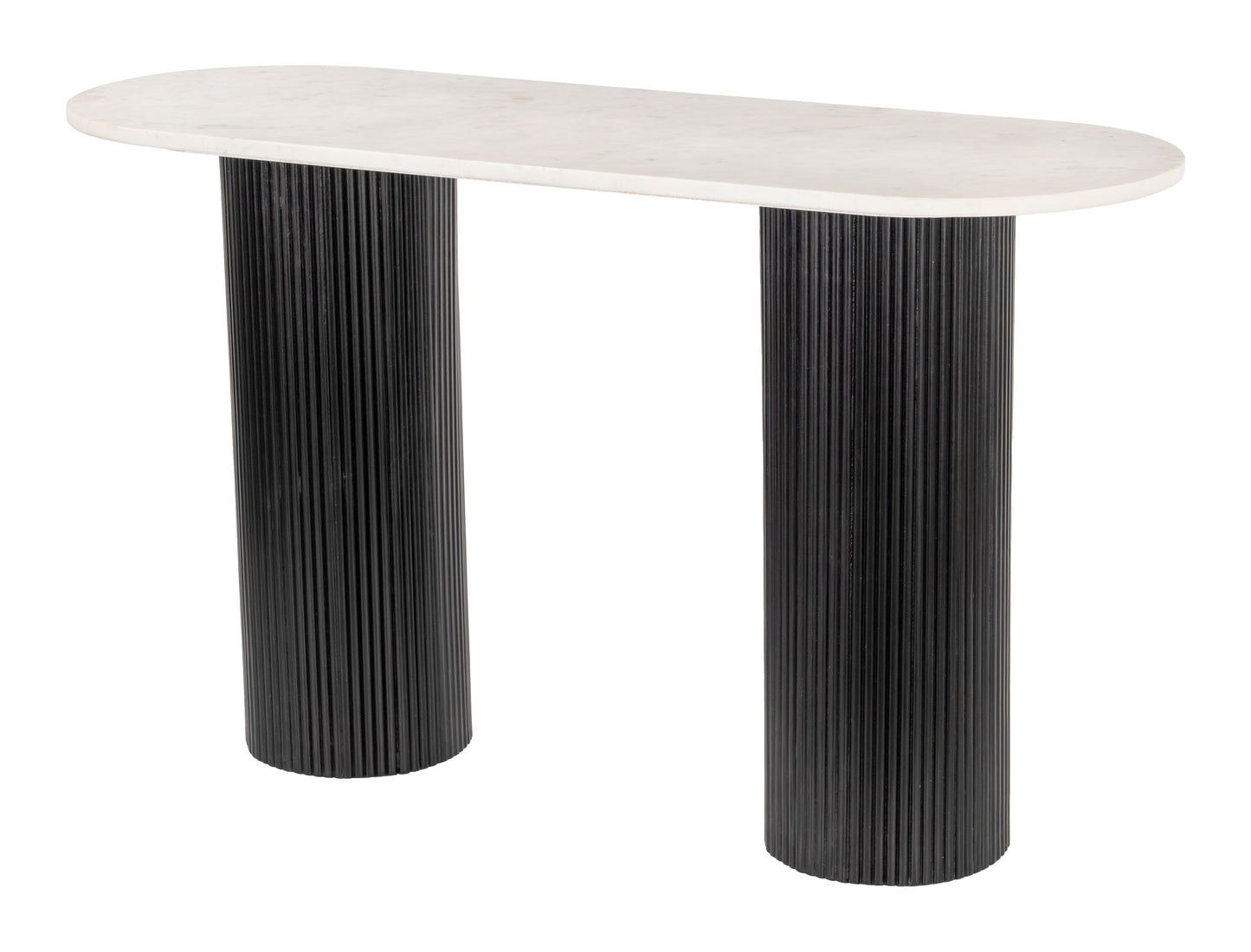 Izola Console Table White & Black β Modern and Chic Two-Tone Accent for Entryway or Living Room