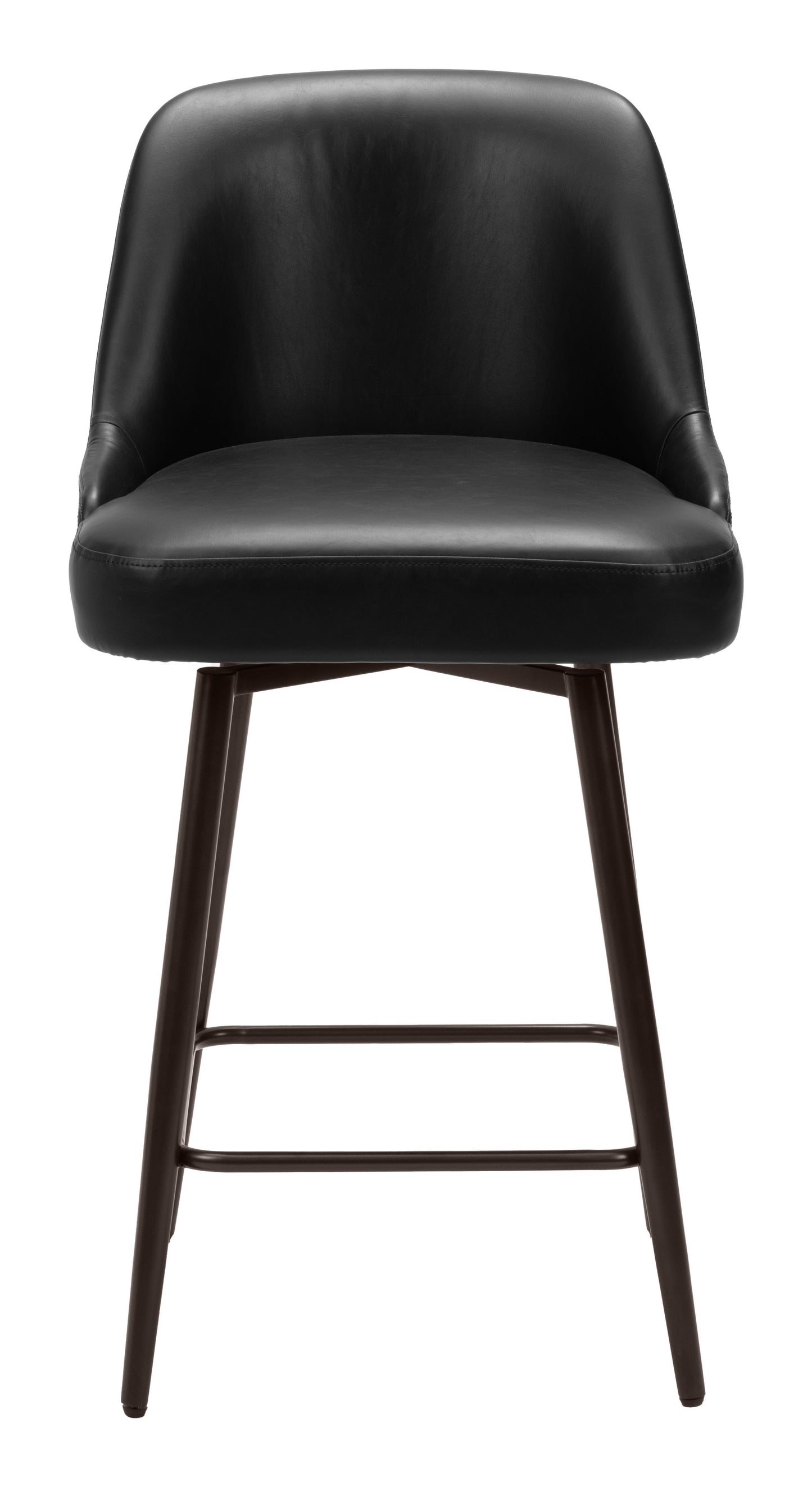 Keppel Swivel Counter Stool - Black & Bronze Modern and Stylish Swivel Stool for Contemporary Kitchens and Dining Spaces