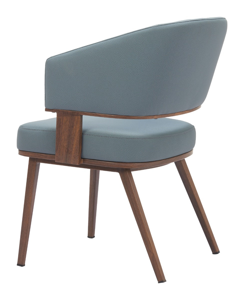 Poise Dining Chair (Set of 2) Azure Gray & Walnut β Elegant and Comfortable Azure Gray & Walnut Dining Chairs for Modern Dining Rooms