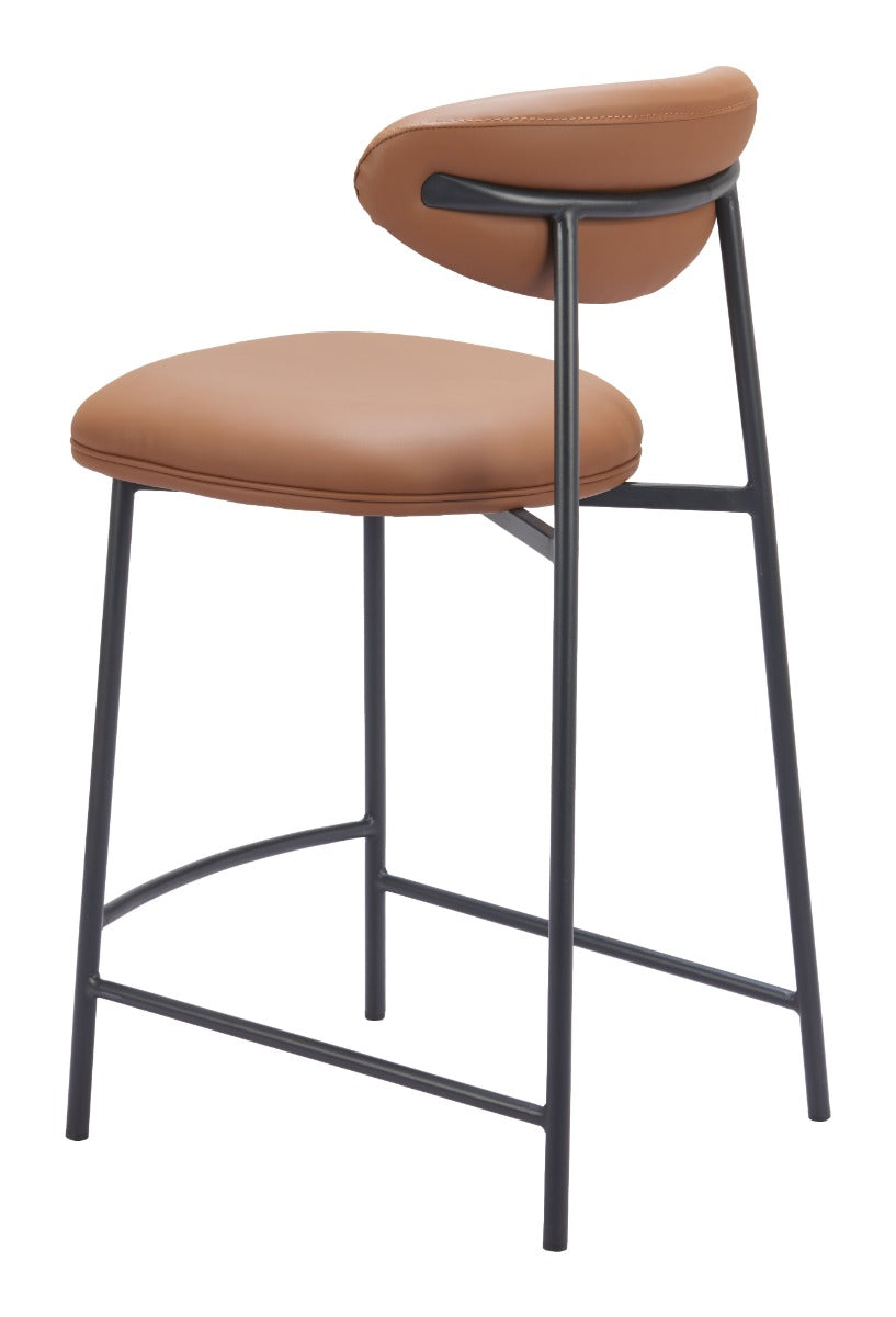 Rorun Counter Stool (Set of 2) Brown β Stylish and Comfortable Brown Counter Stools for Modern Kitchens or Bars