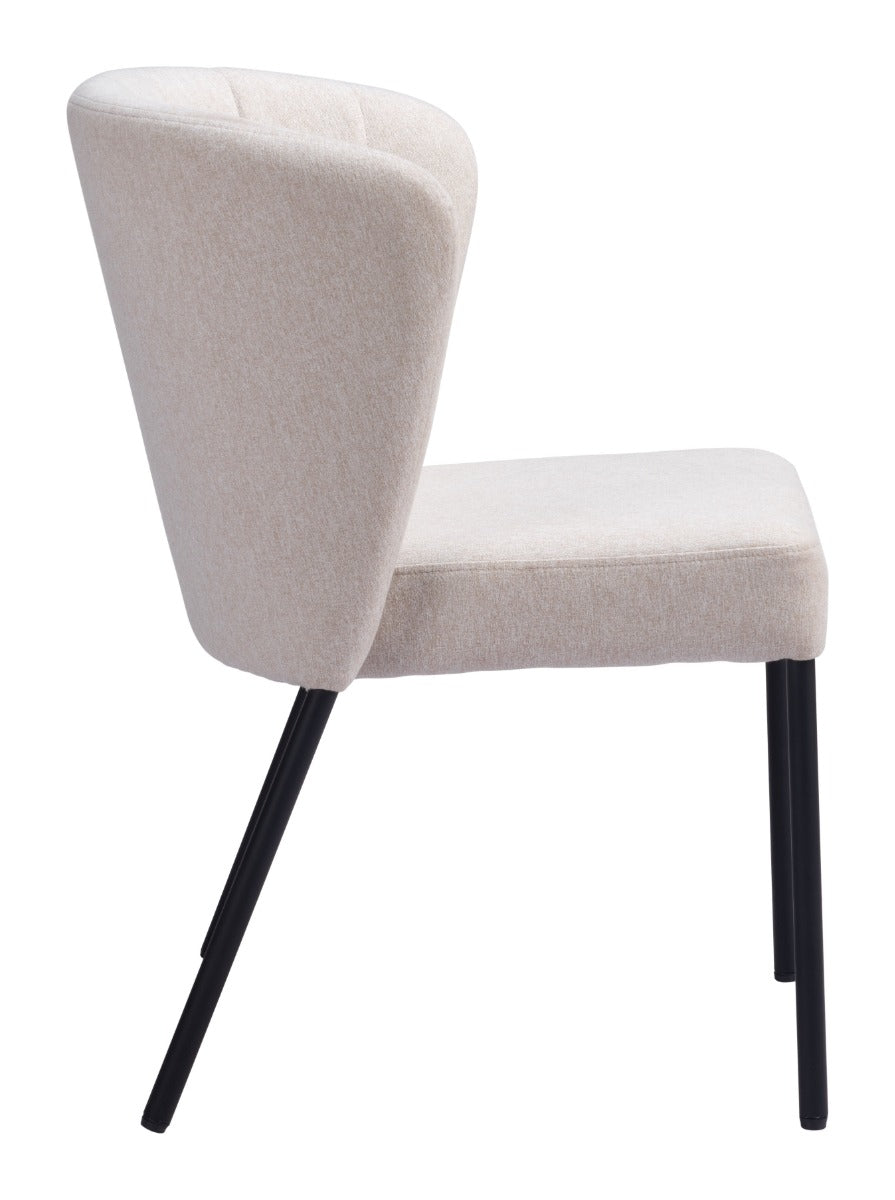 Aimee Dining Chair Set of 2 - Elegant Beige Design for Chic Dining Rooms and Modern Interiors
