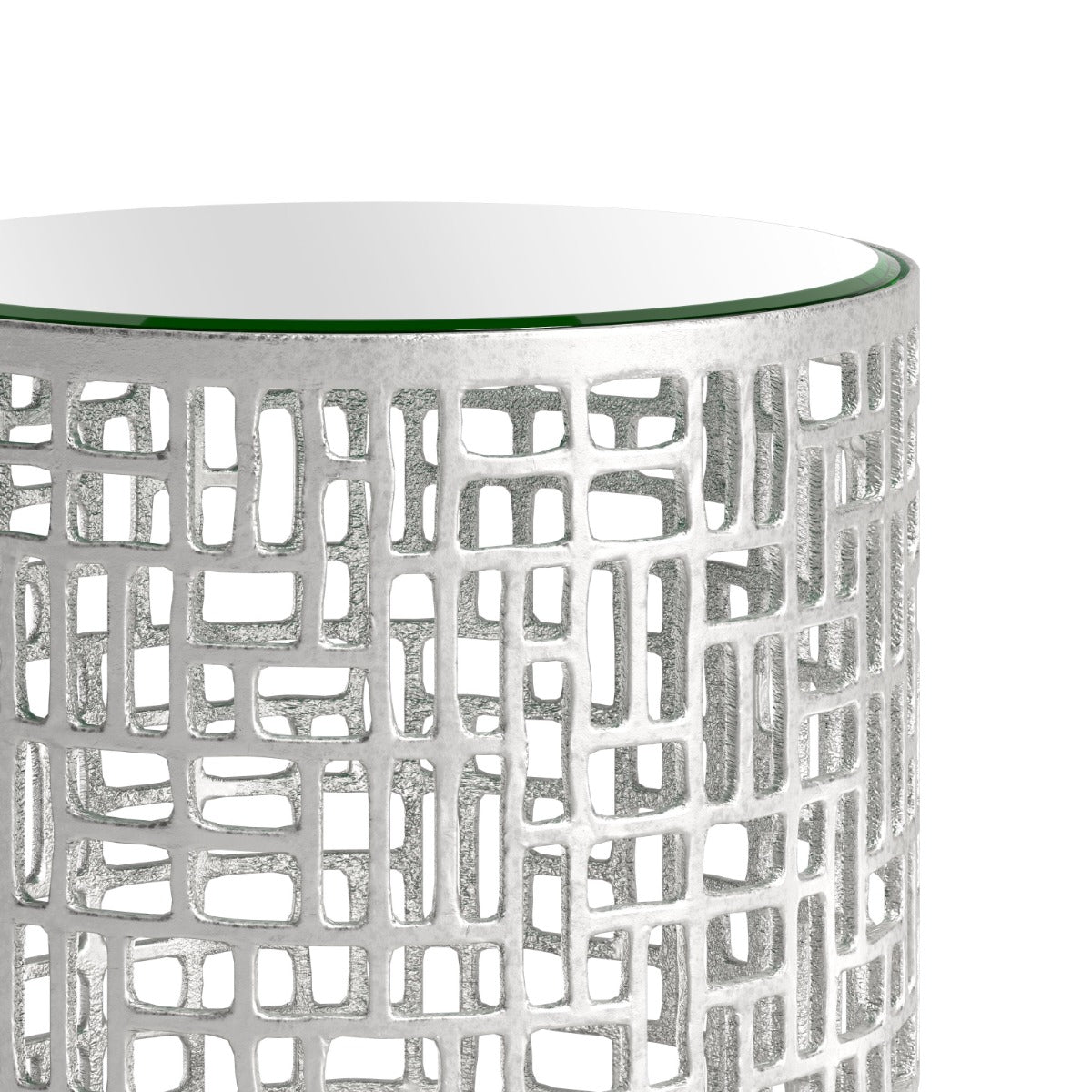 Reden Side Table Set (2-Piece) Silver β Elegant and Modern Silver Accent Tables for Living Room or Bedroom Decor