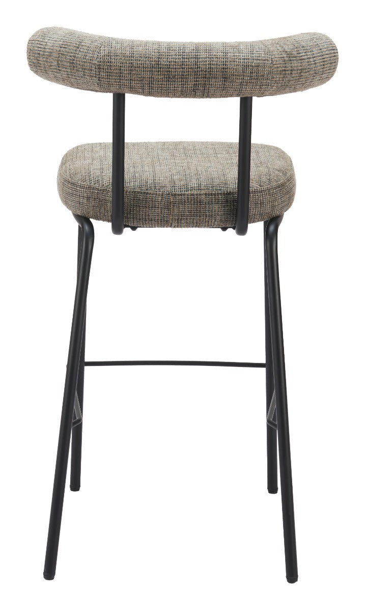Kede Barstool - Green Tweed Stylish Upholstered Barstool for Modern Kitchens and Bars