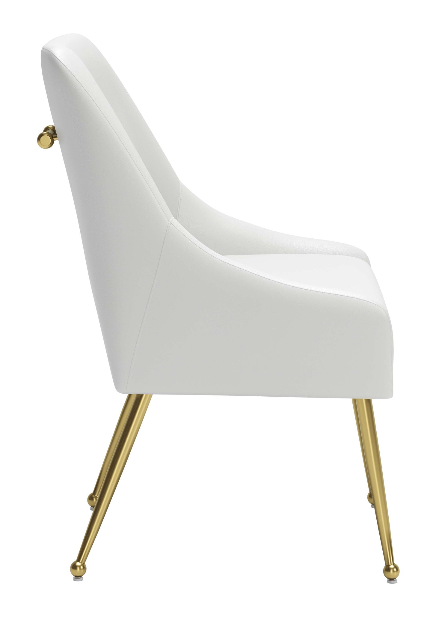 Maxine Dining Chair - Stylish White & Gold Design for Elegant Dining Rooms and Modern Decor