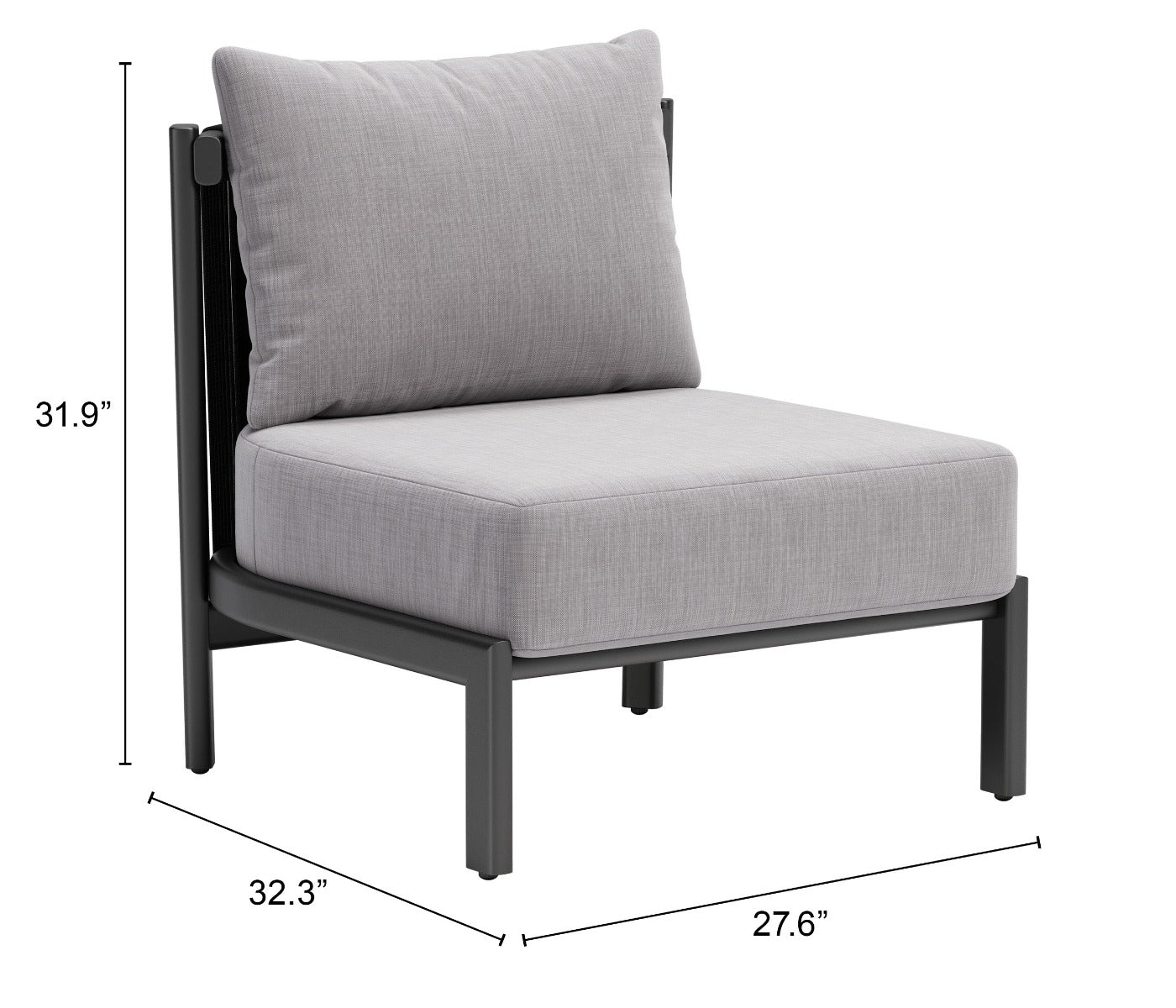 Horizon Accent Chair Gray - Sleek & Comfortable Accent Chair with a Chic Gray Upholstery for a Modern Touch